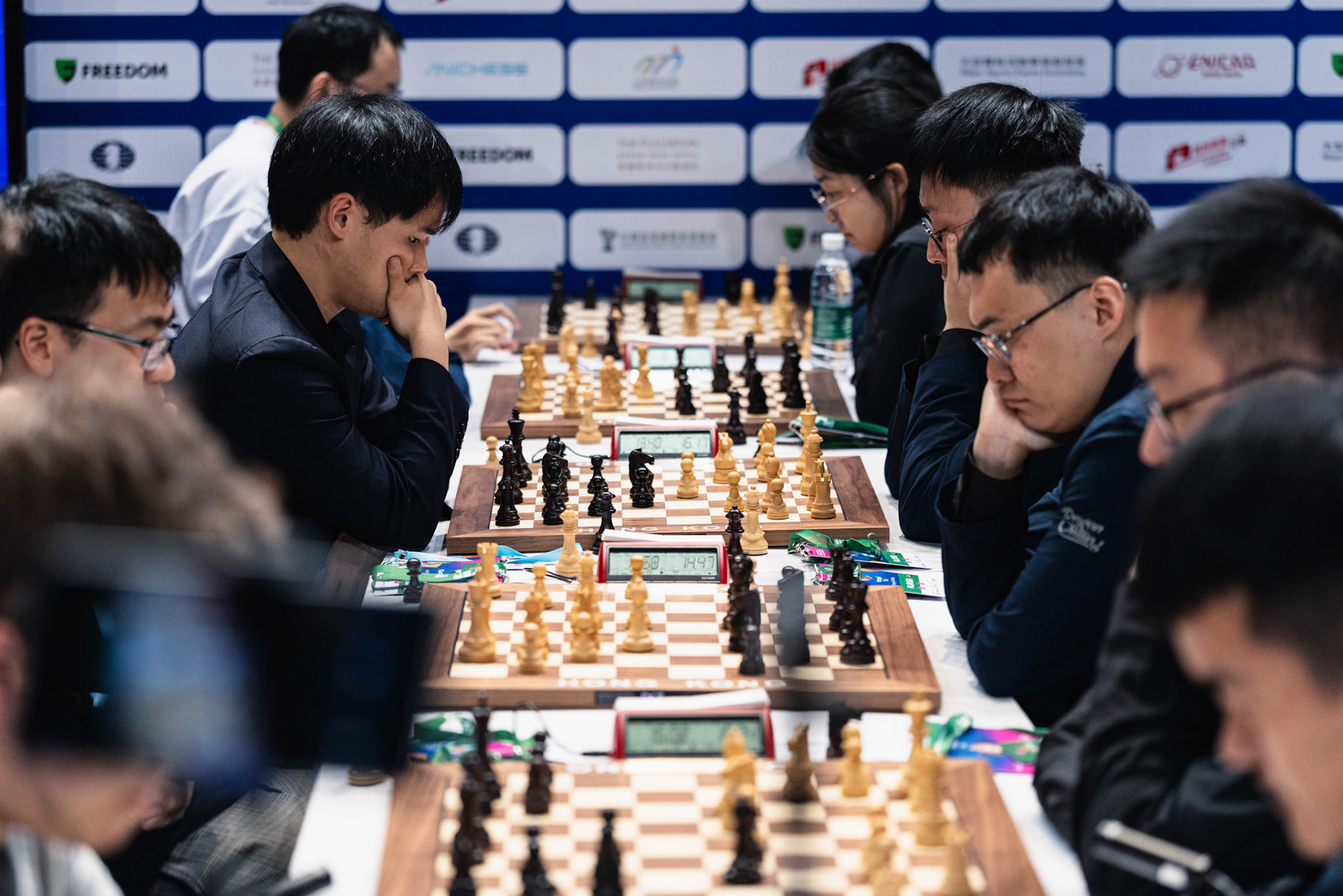 HONG KONG, China - JUNE 19: a general view shows chess players compete during FIDE World Team Rapid and Blitz Chess Championships 2026 at Queen Elizabeth Stadium on June 19, 2026 in Hong Kong, China, (Photo by Jack Ng/Alamy Live News)