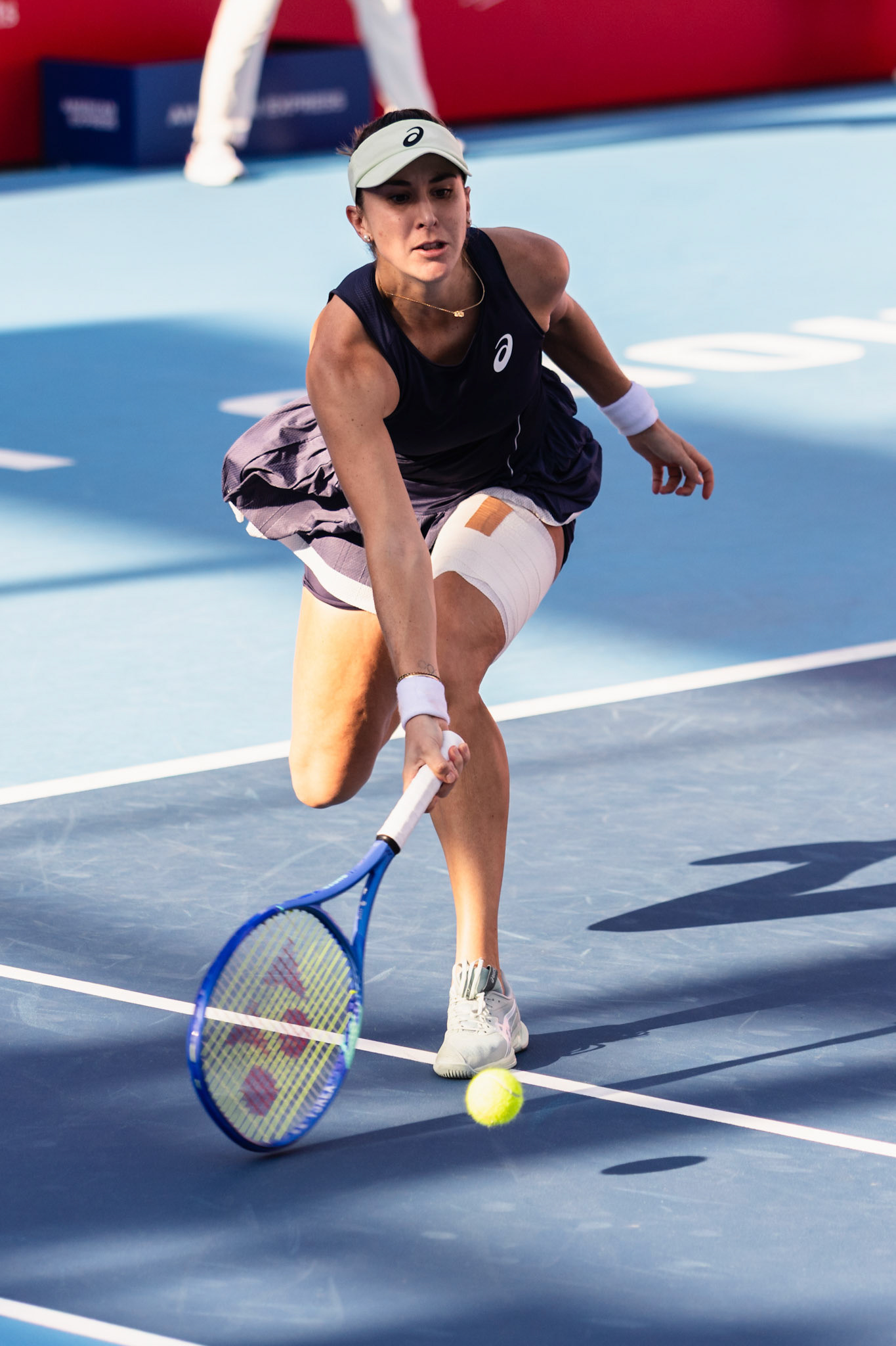 HONG KONG, China - Belinda Bencic of Switzerland in action during WTA 250 - Prudential Hong Kong Tennis Open at Victoria Park Tennis Court on October 30, 2025 in Hong Kong, China, (Photo by Jack Ng/Alamy Live News)