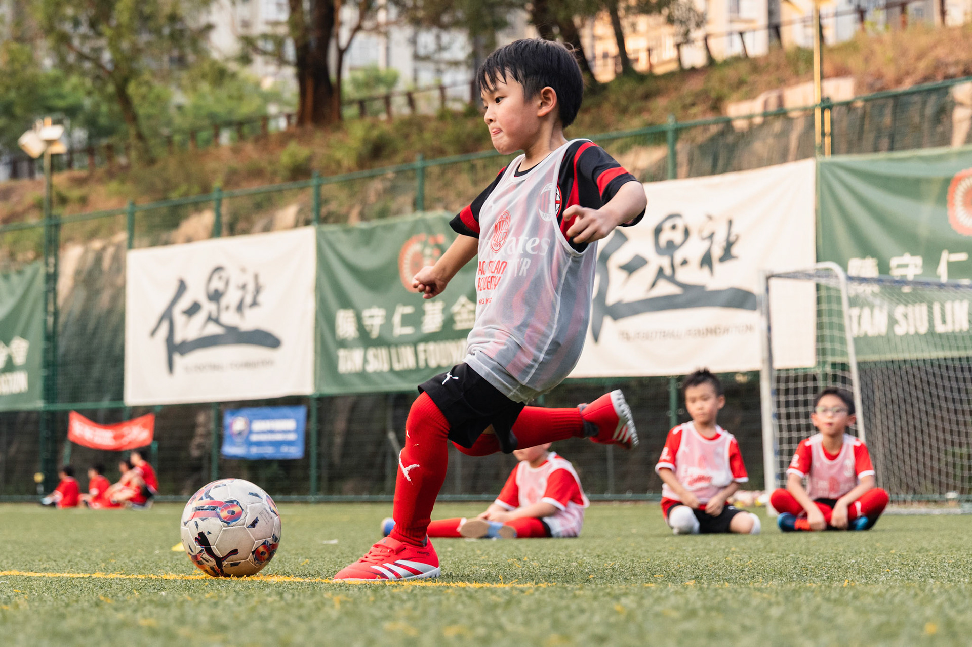 HONG KONG, China - JULY  25:  during AC Milan Kai Tak Soccer Activation at Kai Tak Mall 1 Rooftop on July 25, 2025 in Hong Kong, China, (Photo by Jack Ng/Pixel Images)