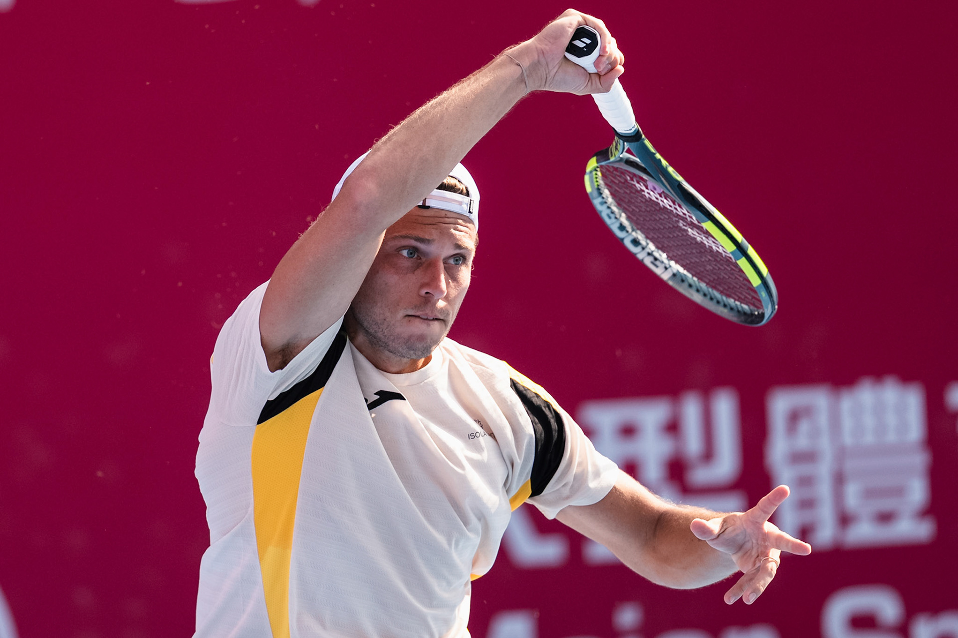 HONG KONG, China - JANUARY 06: during the Bank of China Hong Kong Tennis Open 2026 (ATP 250) men's single round of 32 match against xxx at Victoria Park Tennis Centre Court on January 6, 2026 in Hong Kong, China, (Photo by Jack Ng/Alamy Live News)