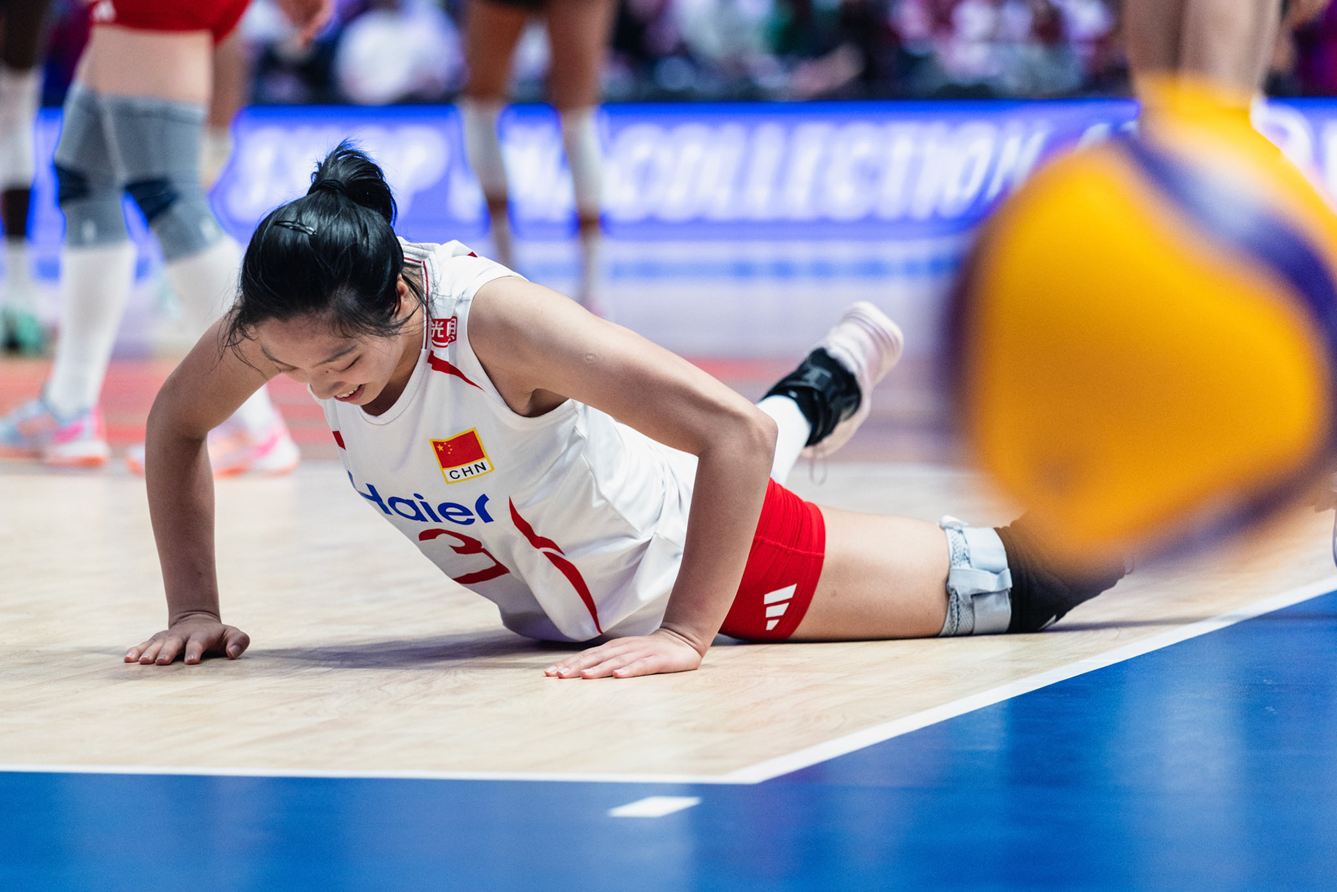 HONG KONG, China - JULY  08: Tang Xin of China in action during Volleyball Nations League Hong Kong 2026 at Kai Tak Arena on July 8, 2026 in Hong Kong, China, (Photo by Jack Ng/Alamy Live News)