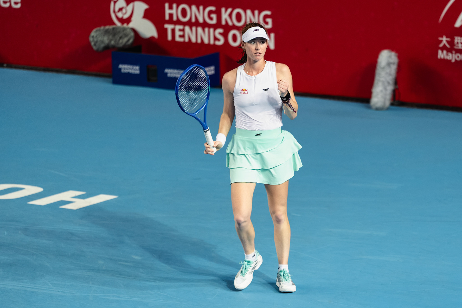 HONG KONG, China - Himeno Sakatsume of Japan play against Maya Joint during WTA 250 - Prudential Hong Kong Tennis Open at Victoria Park Tennis Court on October 31, 2025 in Hong Kong, China, (Photo by Jack Ng/Alamy Live News)