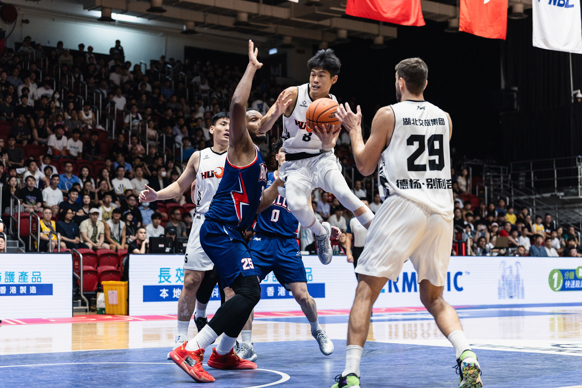 HONG KONG, China - AUGUST  07:  during NBL 2025 Hong Kong Bulls vs Hubei Wenlv at Southorn Stadium on August 7, 2025 in Hong Kong, China, (Photo by Jack Ng/NH_FOTO)