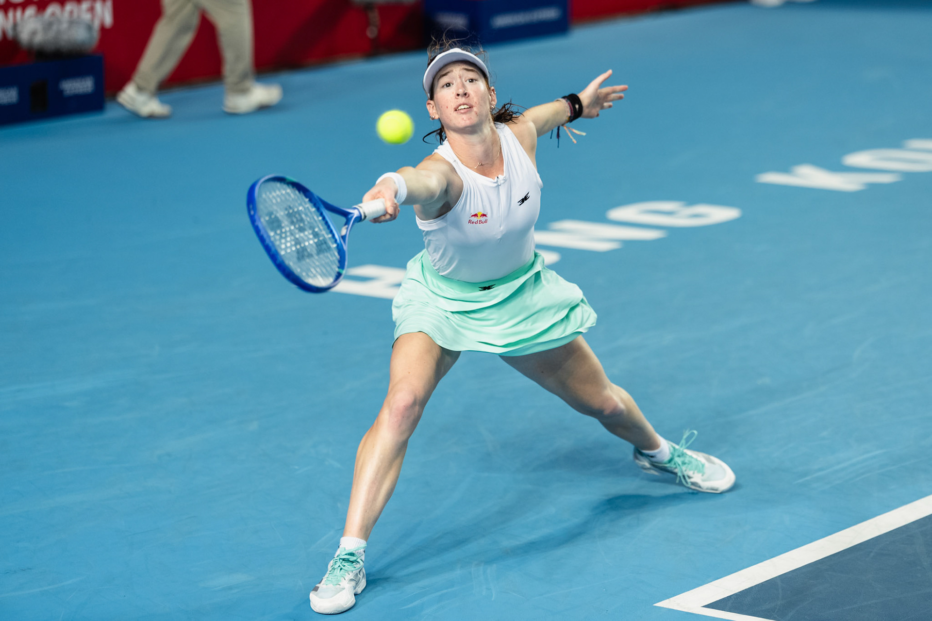 HONG KONG, China - Himeno Sakatsume of Japan play against Maya Joint during WTA 250 - Prudential Hong Kong Tennis Open at Victoria Park Tennis Court on October 31, 2025 in Hong Kong, China, (Photo by Jack Ng/Alamy Live News)