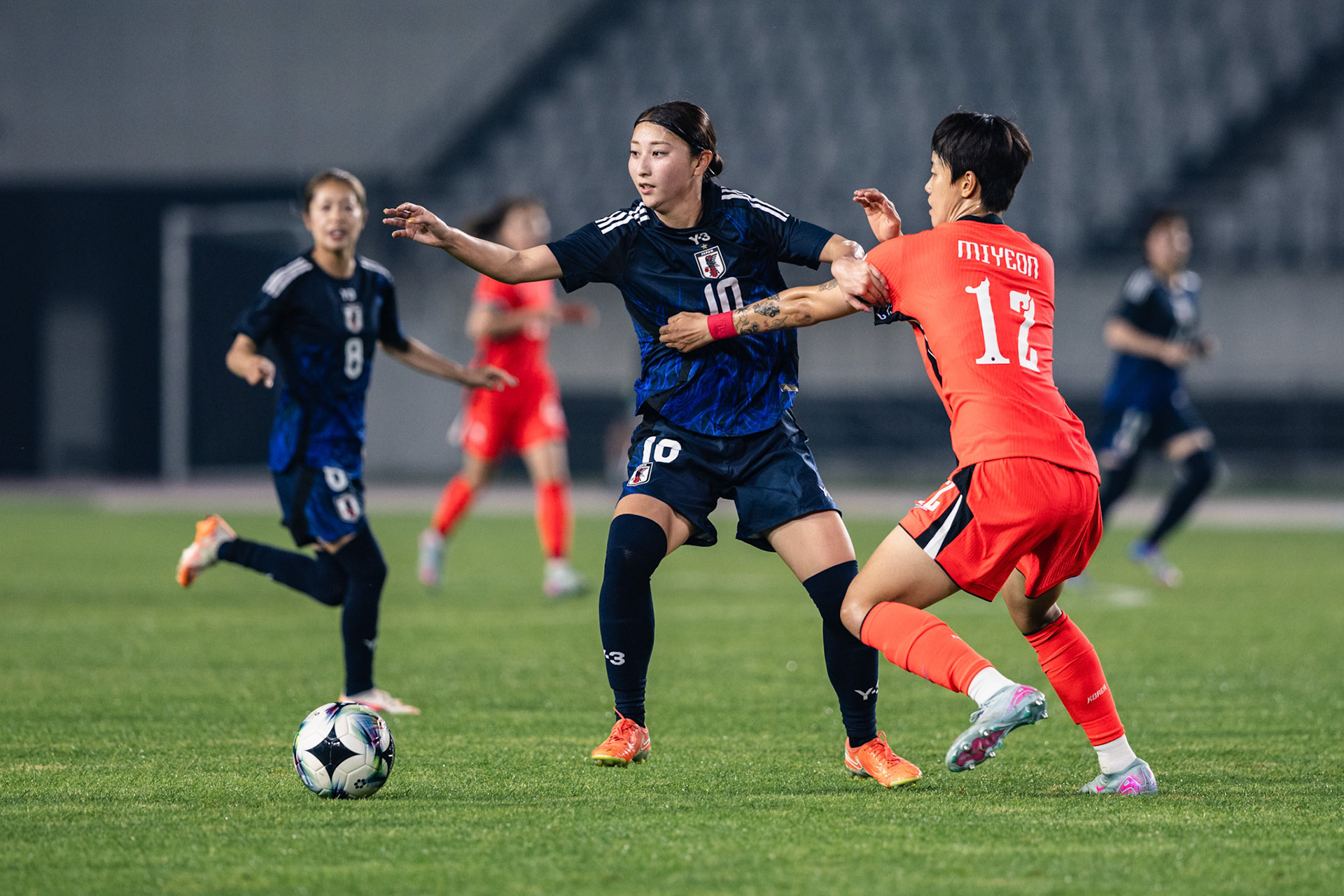HWASEONG, South Korea - JULY  13:  during EAFF E-1 Football Championship - South Korea vs Japan at Hwaseong Sports Complex on July 13, 2025 in Hwaseong, South Korea, (Photo by Jack Ng/Pixel Images)