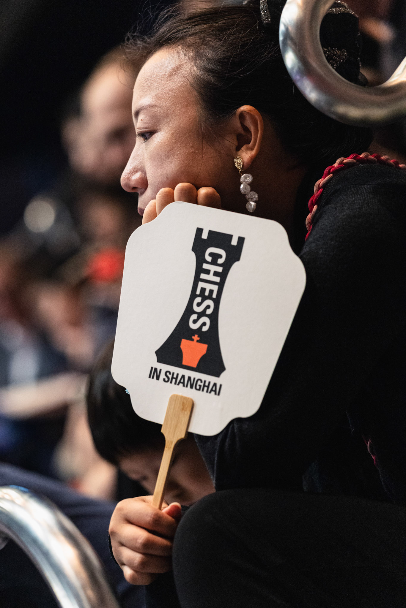 HONG KONG, China - JUNE 19: A fan is seen during the FIDE World Team Rapid and Blitz Chess Championships 2026 at Queen Elizabeth Stadium on June 19, 2026 in Hong Kong, China, (Photo by Jack Ng/Alamy Live News)