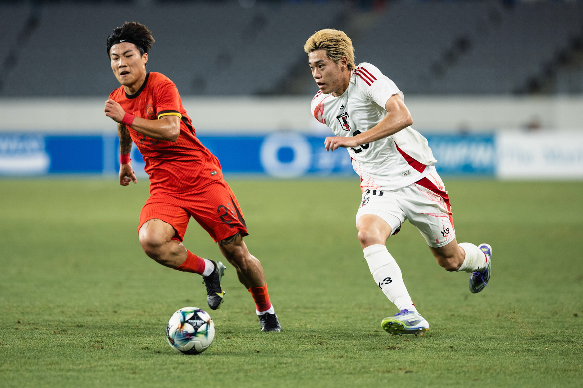 YONGIN, South Korea - JULY  12:  during EAFF E-1 Football Championship - Japan vs China at Yongin Mireu Stadium on July 12, 2025 in Yongin, South Korea, (Photo by Jack Ng/Pixel Images)