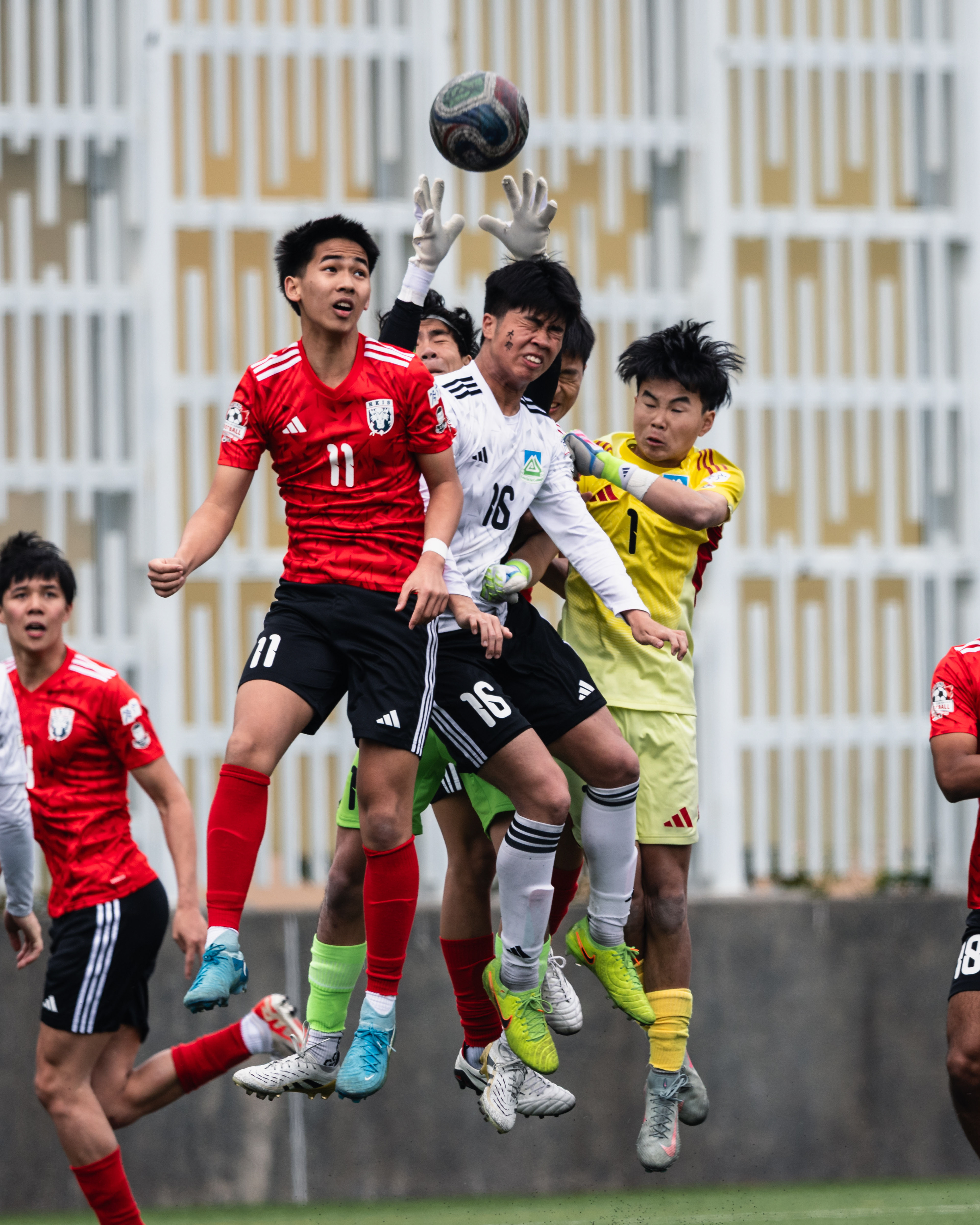 HONG KONG, China - FEBRUARY 09: during SamGor All Hong Kong Schools Jing Ying Football Tournament 2025-26 - Lam Tai Fai College vs Hong Kong International School at Po Kong Village Road Park Artificial Turf Soccer Pitch on February 9, 2026 in Hong Kong, China, (Photo by Jack Ng/)