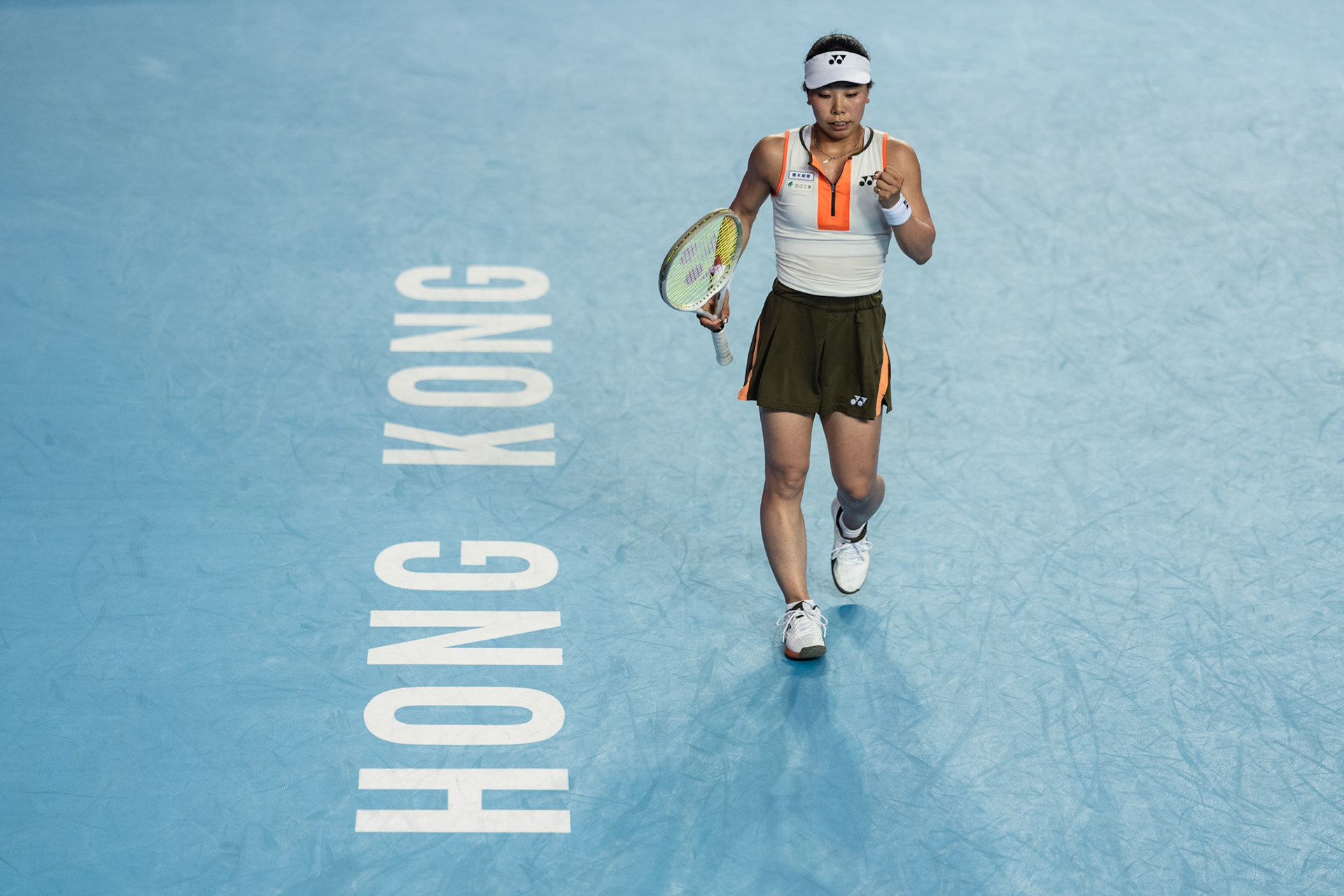 HONG KONG, China - Himeno Sakatsume of Japan play against Maya Joint during WTA 250 - Prudential Hong Kong Tennis Open at Victoria Park Tennis Court on October 31, 2025 in Hong Kong, China, (Photo by Jack Ng/Alamy Live News)