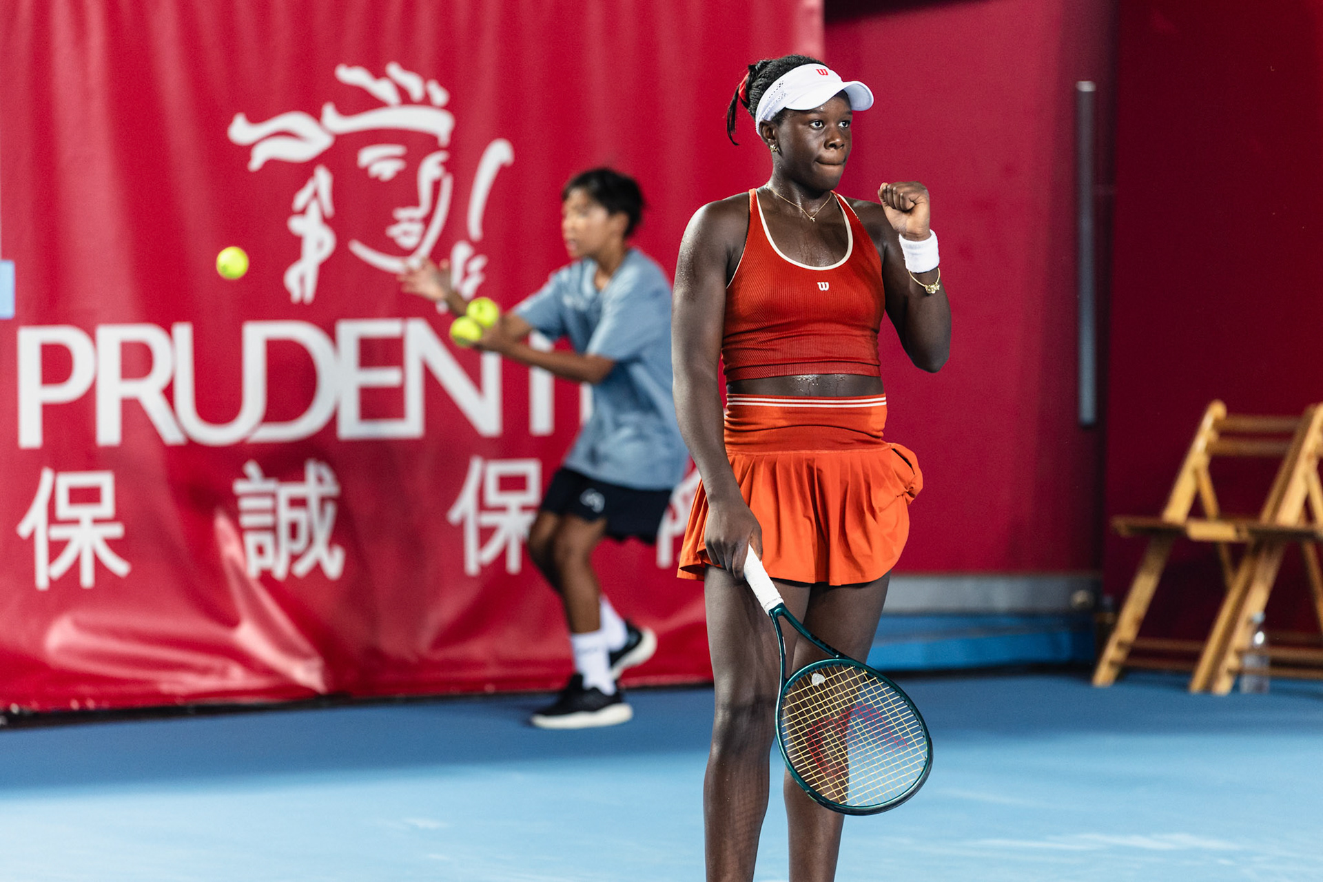 HONG KONG, China - Alexandra Eala of the Philippines vs Victoria Mboko of Canada during WTA 250 - Prudential Hong Kong Tennis Open at Victoria Park Tennis Court on October 30, 2025 in Hong Kong, China, (Photo by Jack Ng/Alamy Live News)