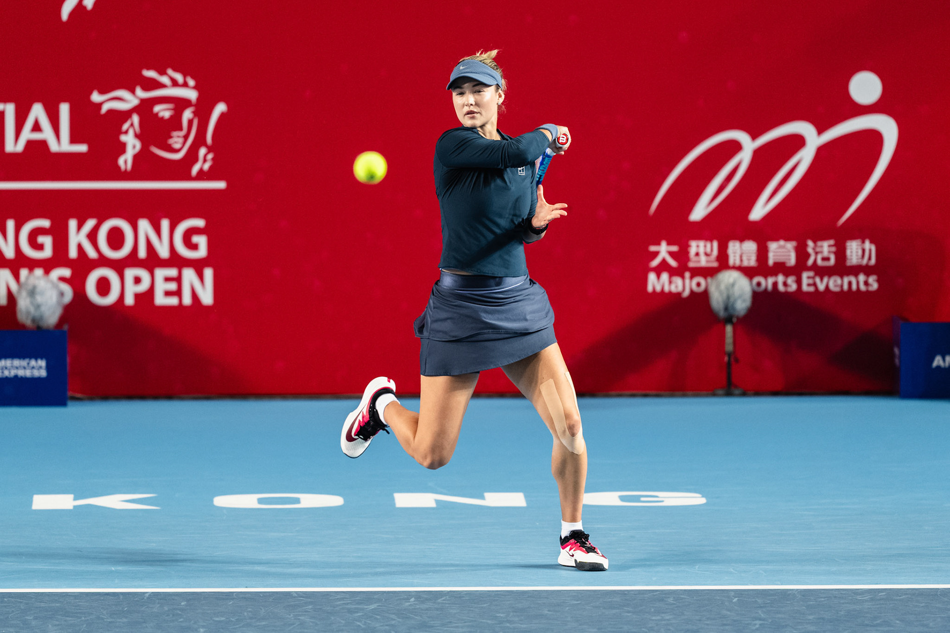 HONG KONG, China - Anna Kalinskaya of Russia play against Victoria Mboko of Canada during WTA 250 - Prudential Hong Kong Tennis Open at Victoria Park Tennis Court on October 31, 2025 in Hong Kong, China, (Photo by Jack Ng/Alamy Live News)