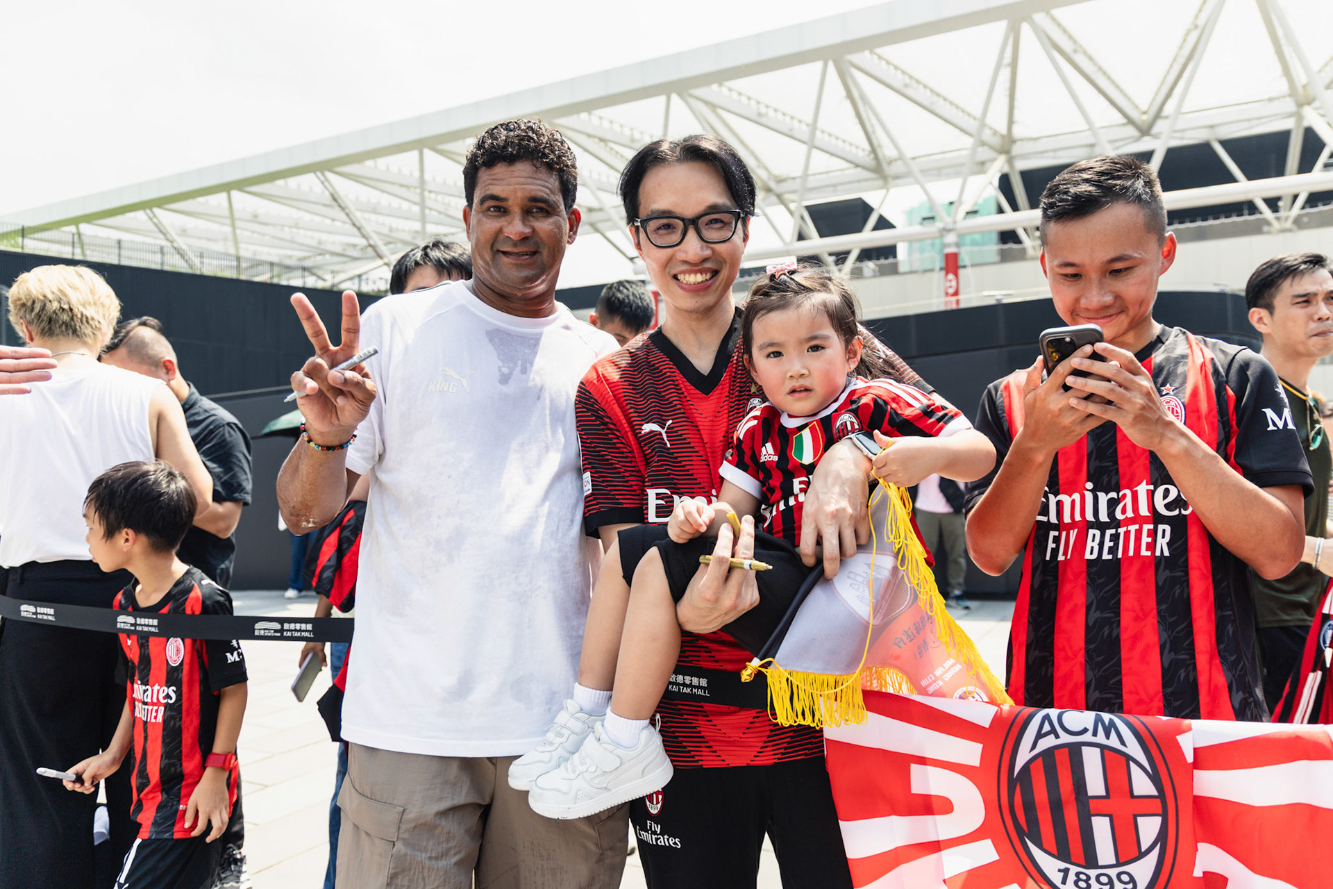 HONG KONG, China - JULY  25:  during AC Milan Kai Tak Soccer Activation at Kai Tak Mall 1 Rooftop on July 25, 2025 in Hong Kong, China, (Photo by Jack Ng/Pixel Images)