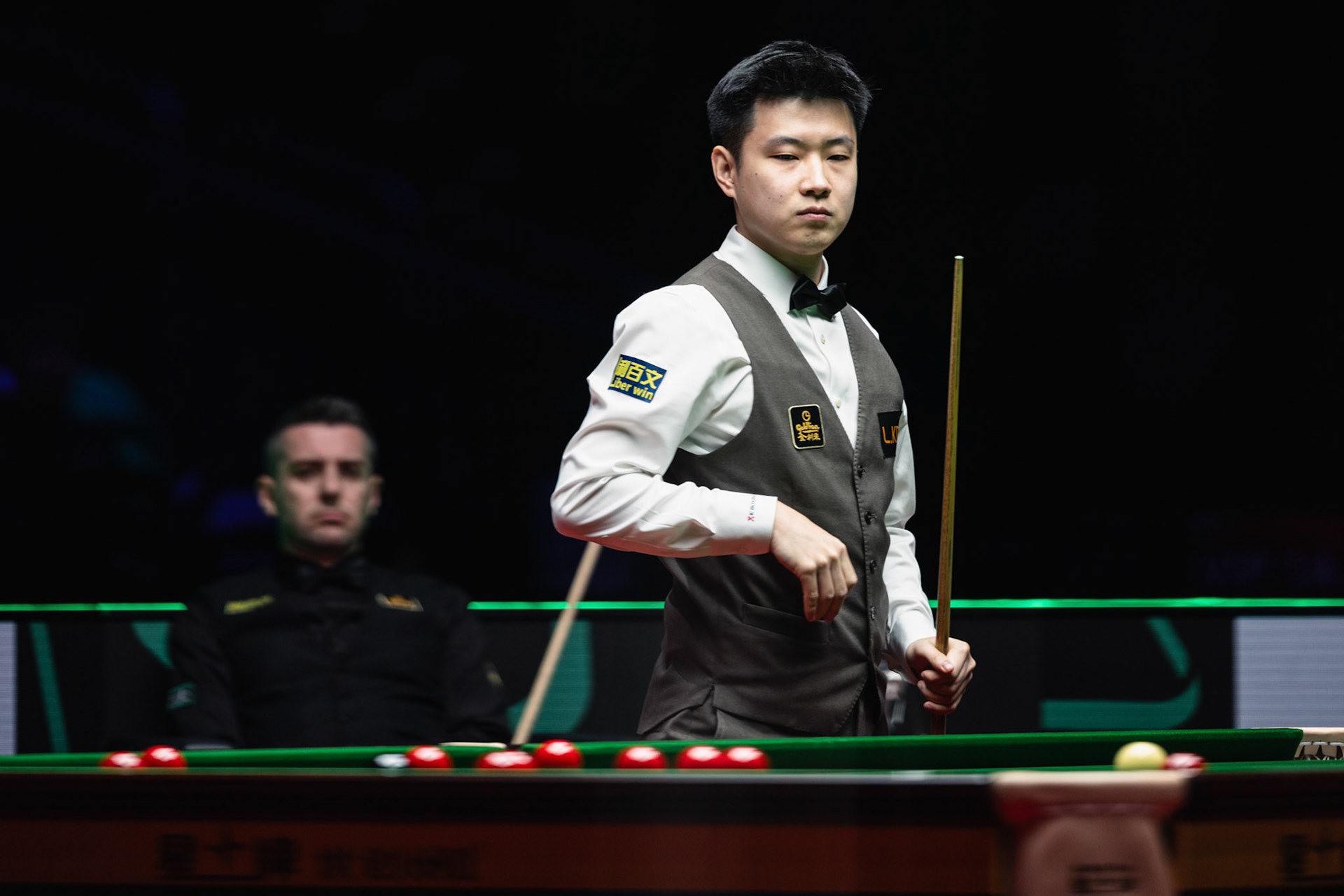 HONG KONG, China - FEBRUARY 05: Zhao Xintong of China reacts during WST World Grand Prix 2026 against Mark Selby of England at Kai Tak Arena on February 5, 2026 in Hong Kong, China, (Photo by Jack Ng/Alamy Live News)