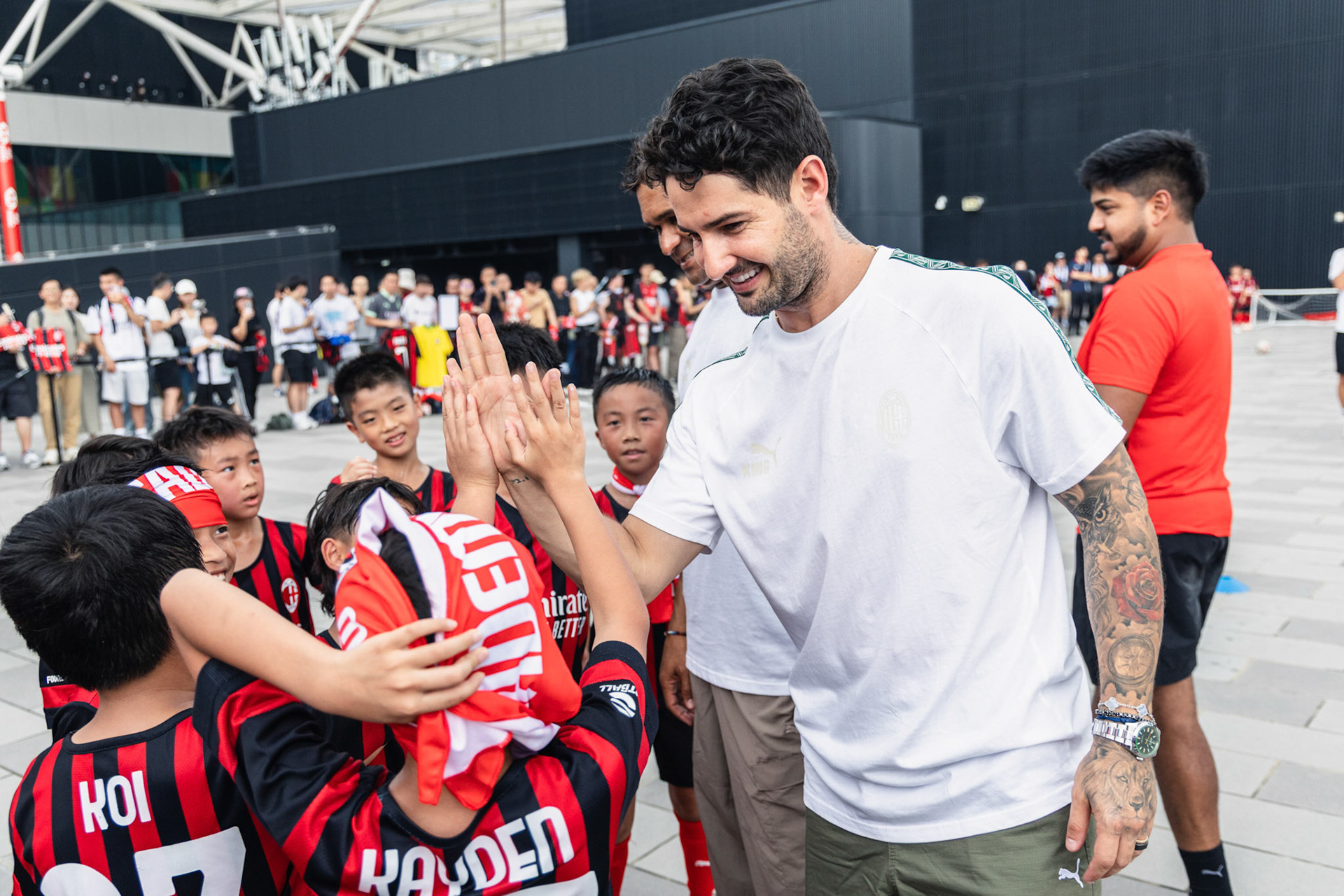HONG KONG, China - JULY  25:  during AC Milan Kai Tak Soccer Activation at Kai Tak Mall 1 Rooftop on July 25, 2025 in Hong Kong, China, (Photo by Jack Ng/Pixel Images)