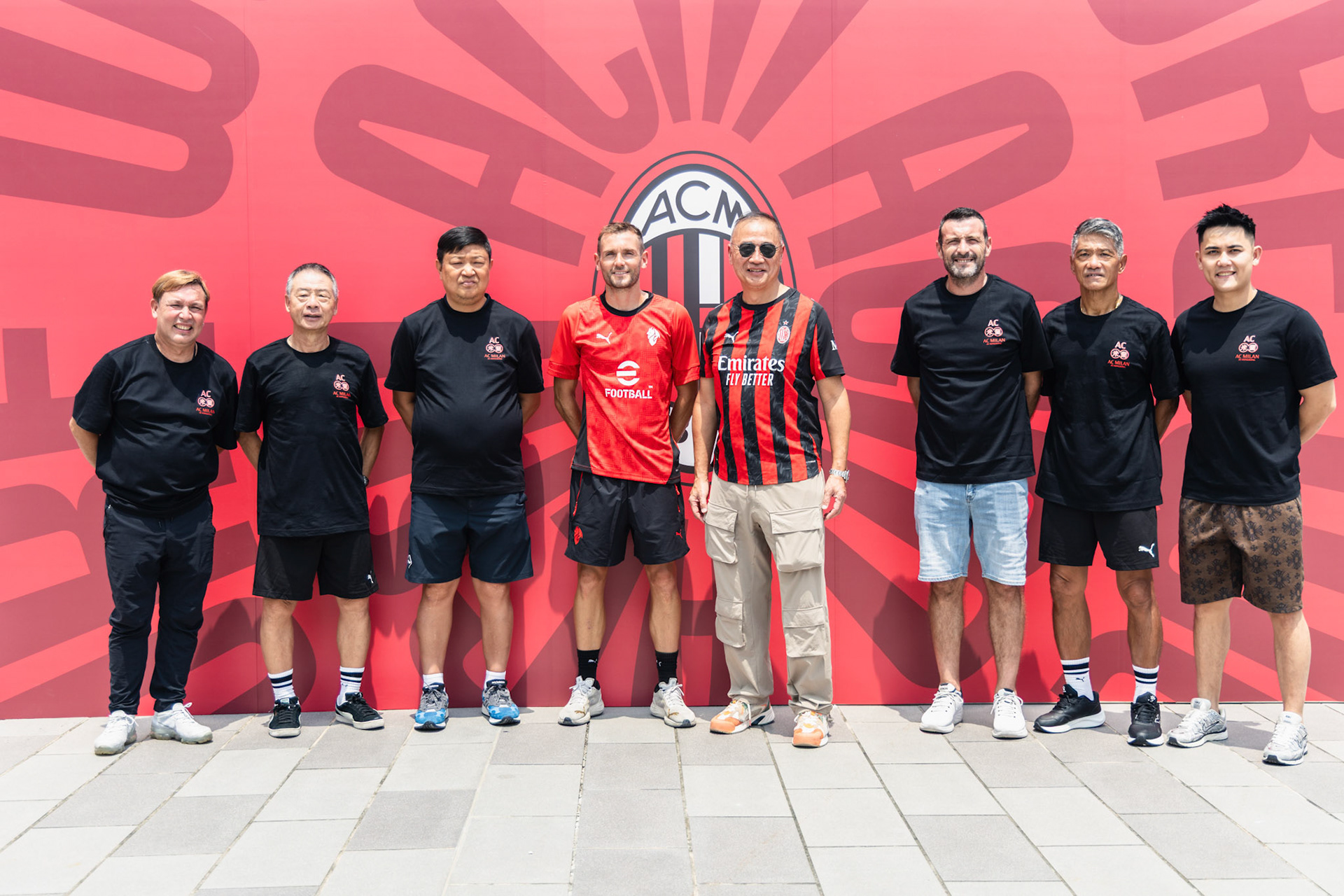 HONG KONG, China - JULY  25:  during AC Milan Kai Tak Soccer Activation at Kai Tak Mall 1 Rooftop on July 25, 2025 in Hong Kong, China, (Photo by Jack Ng/Pixel Images)