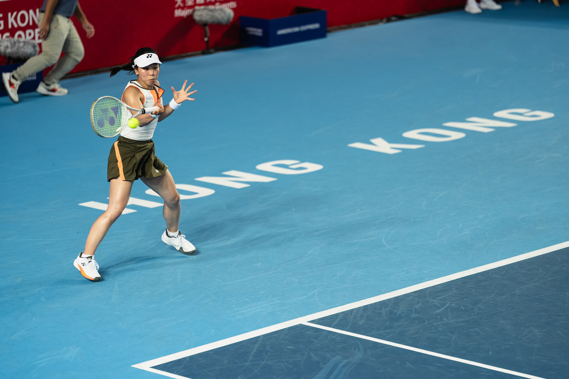 HONG KONG, China - Himeno Sakatsume of Japan play against Maya Joint during WTA 250 - Prudential Hong Kong Tennis Open at Victoria Park Tennis Court on October 31, 2025 in Hong Kong, China, (Photo by Jack Ng/Alamy Live News)