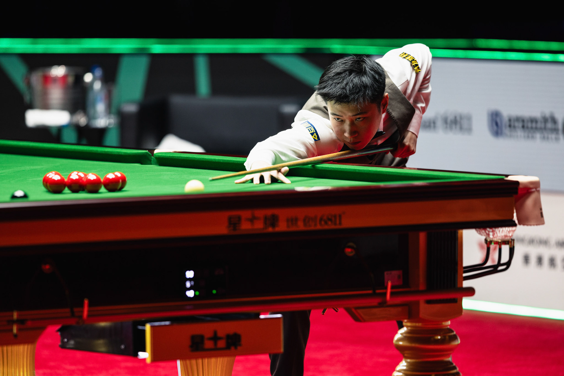 HONG KONG, China - FEBRUARY 05: Zhao Xintong of China plays a shot during WST World Grand Prix 2026 against Mark Selby of England at Kai Tak Arena on February 5, 2026 in Hong Kong, China, (Photo by Jack Ng/Alamy Live News)