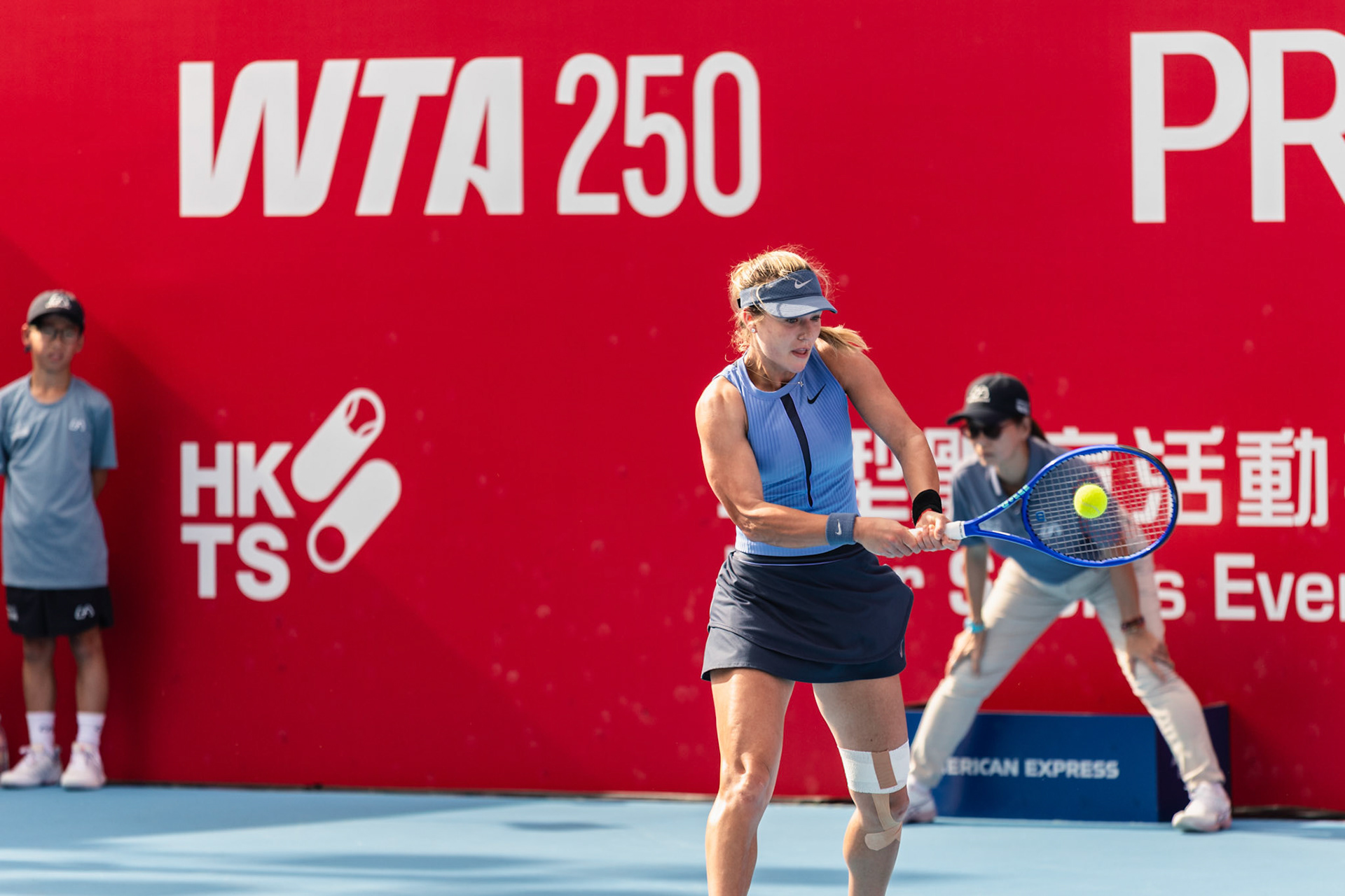 HONG KONG, China - Anna Kalinskaya of Russia in action during WTA 250 - Prudential Hong Kong Tennis Open at Victoria Park Tennis Court on October 30, 2025 in Hong Kong, China, (Photo by Jack Ng/Alamy Live News)