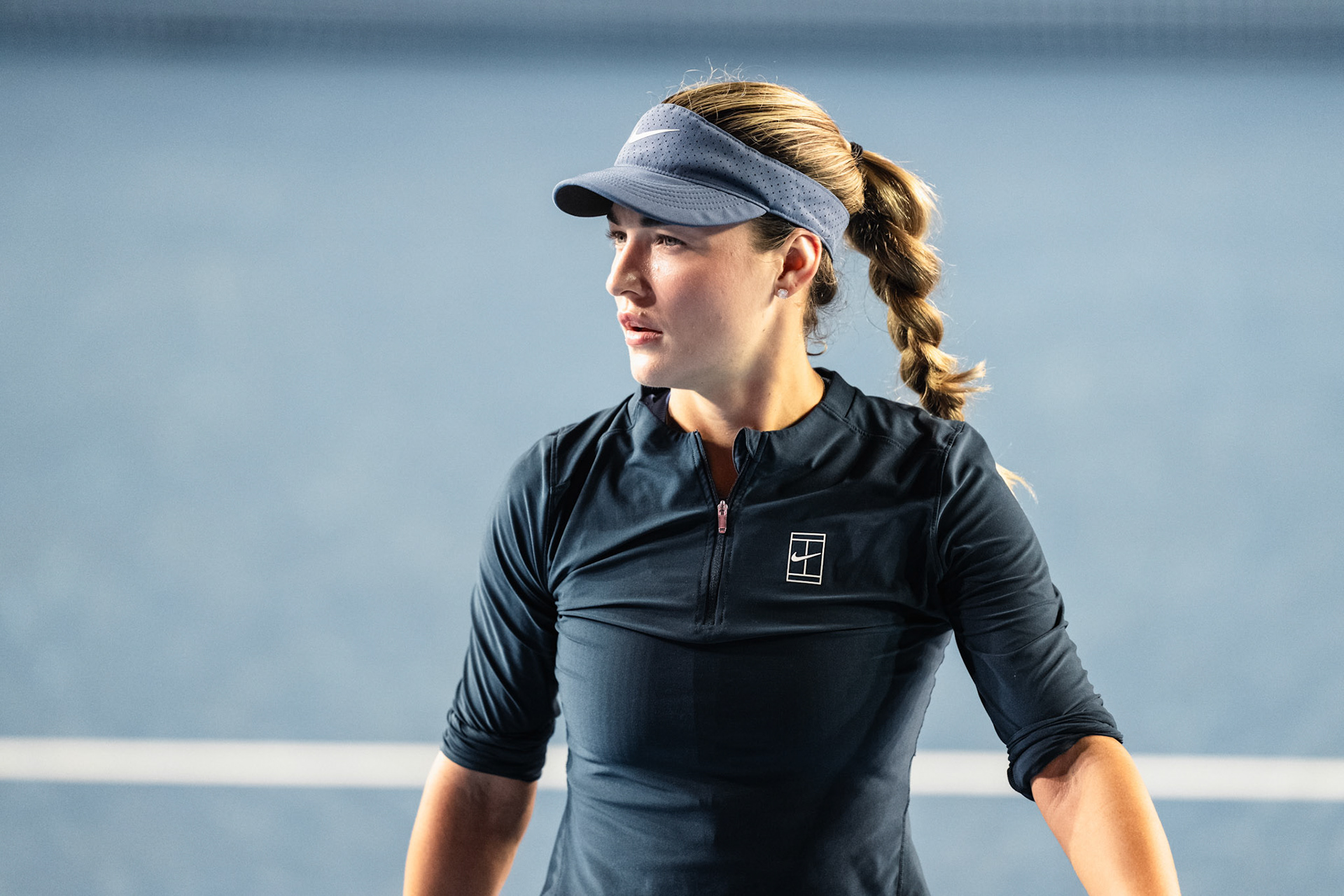 HONG KONG, China - Anna Kalinskaya of Russia play against Victoria Mboko of Canada during WTA 250 - Prudential Hong Kong Tennis Open at Victoria Park Tennis Court on October 31, 2025 in Hong Kong, China, (Photo by Jack Ng/Alamy Live News)