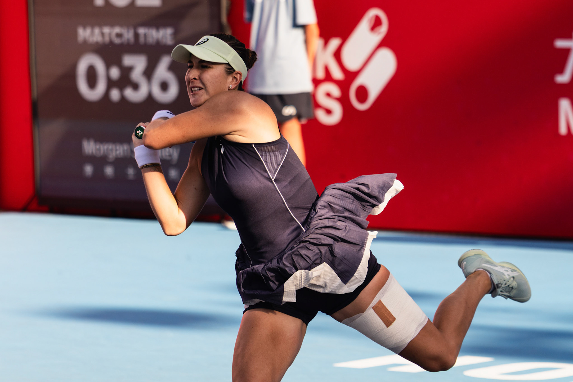 HONG KONG, China - Yafan Wang of China in action during WTA 250 - Prudential Hong Kong Tennis Open at Victoria Park Tennis Court on October 30, 2025 in Hong Kong, China, (Photo by Jack Ng/Alamy Live News)