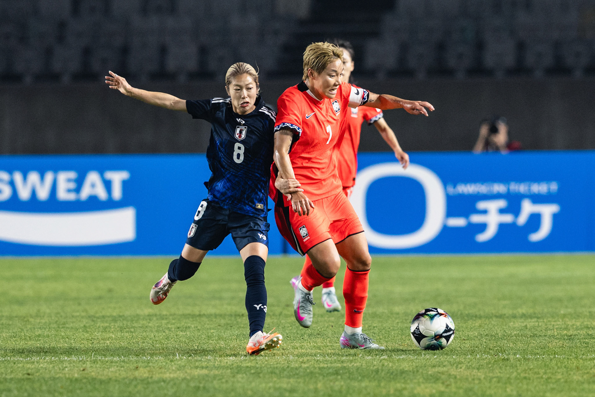 HWASEONG, South Korea - JULY  13:  during EAFF E-1 Football Championship - South Korea vs Japan at Hwaseong Sports Complex on July 13, 2025 in Hwaseong, South Korea, (Photo by Jack Ng/Pixel Images)