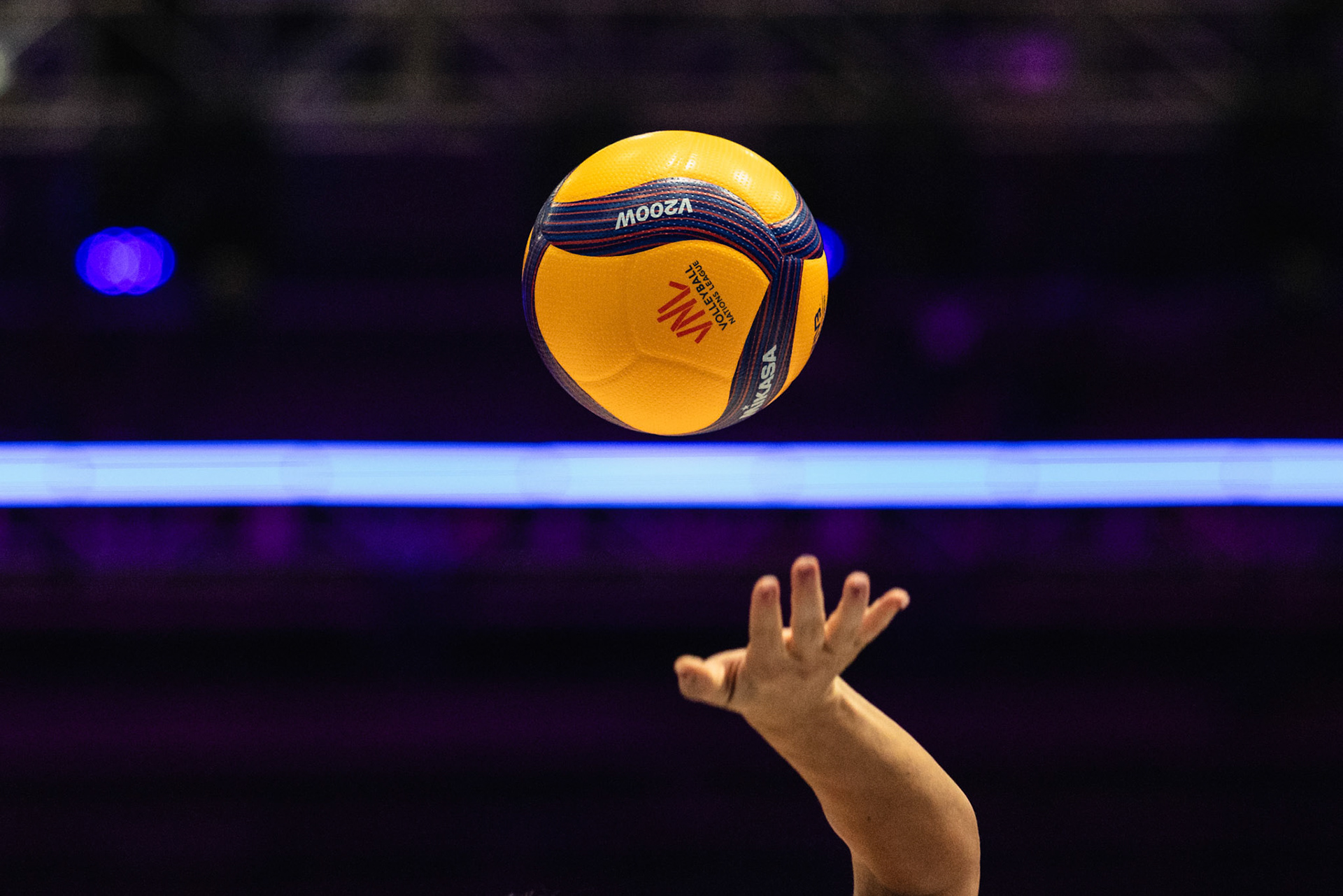 HONG KONG, China - JULY  12: Courtney Baker (No. 10) of Canada serves the ball to start the rally during Volleyball Nations League Hong Kong 2026 at Kai Tak Arena on July 12, 2026 in Hong Kong, China, (Photo by Jack Ng/Pixel Images Hong Kong)