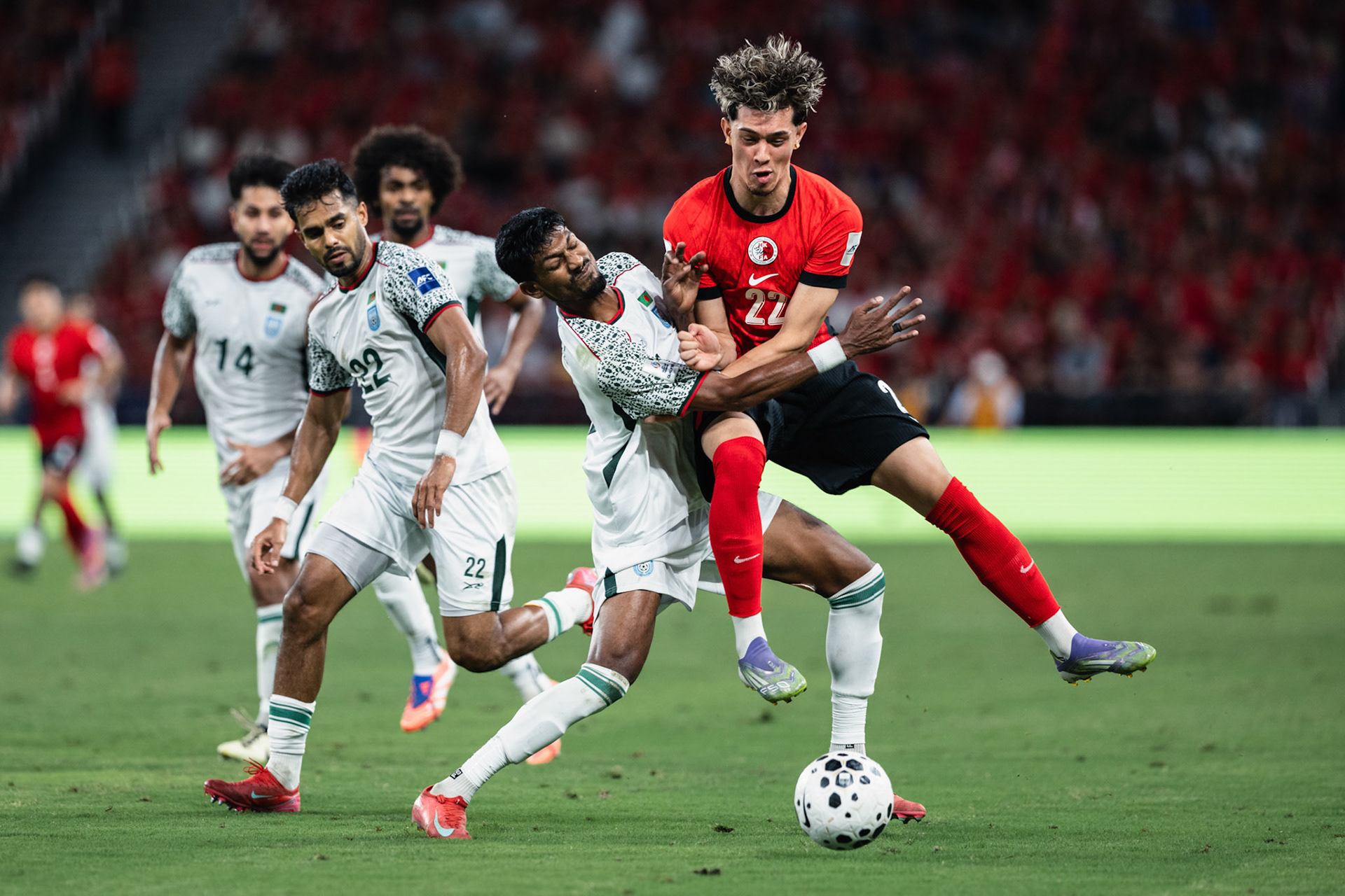 HONG KONG, China - OCTOBER  14:  during 2027 Asian Cup Qualifers - Hong Kong, China vs Bangladesh at Kai Tak Stadium on October 14, 2025 in Hong Kong, China, (Photo by Jack Ng/Pixel Images)