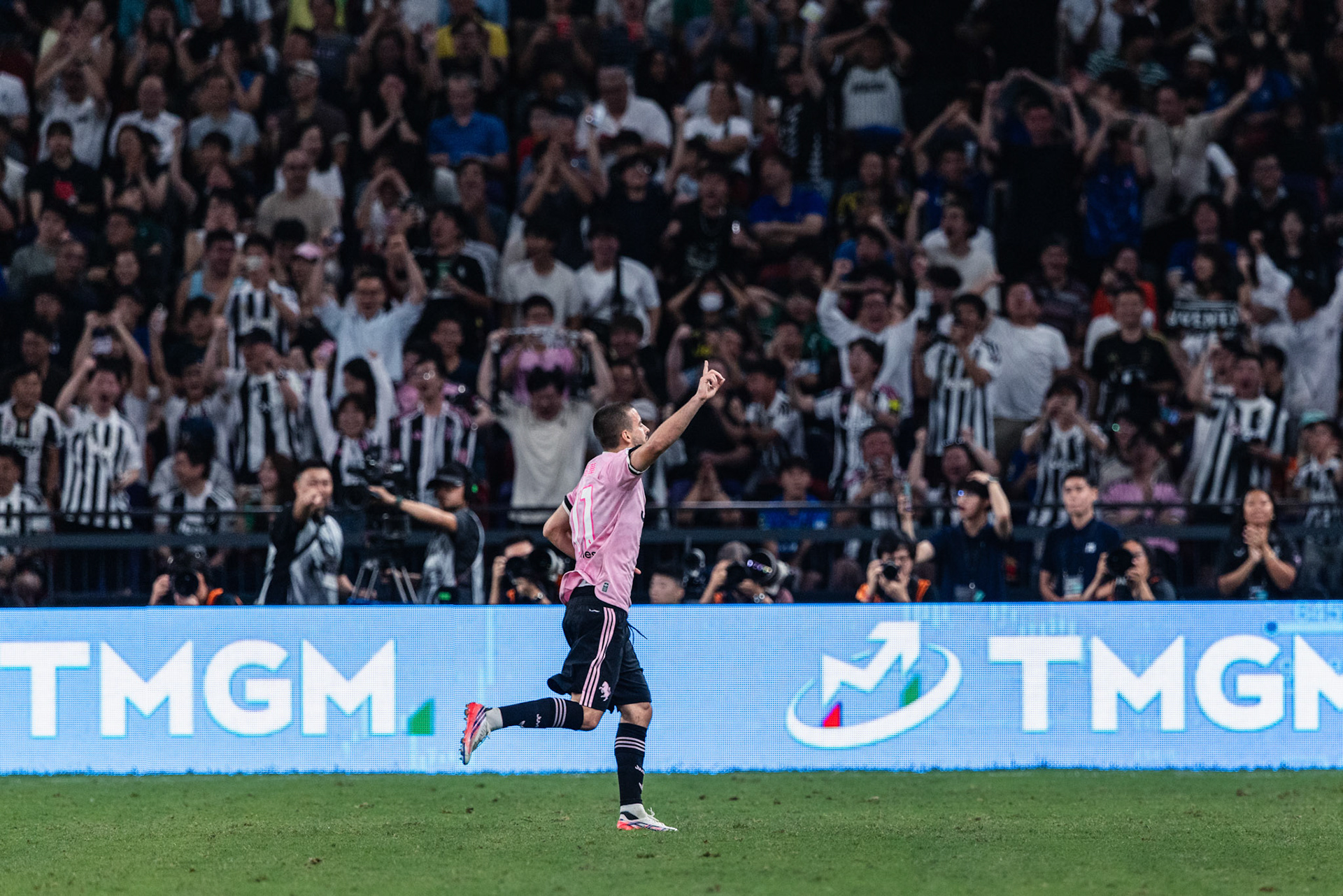 HONG KONG, China - AUGUST  05: Edon Zhegrova (No. 11) of Juventus celebrates scoring a goal during Hong Kong Football Festival (HKFF) 2026 - Chelsea vs Juventus at Kai Tak Stadium on August 5, 2026 in Hong Kong, China, (Photo by Jack Ng/Alamy Live News)