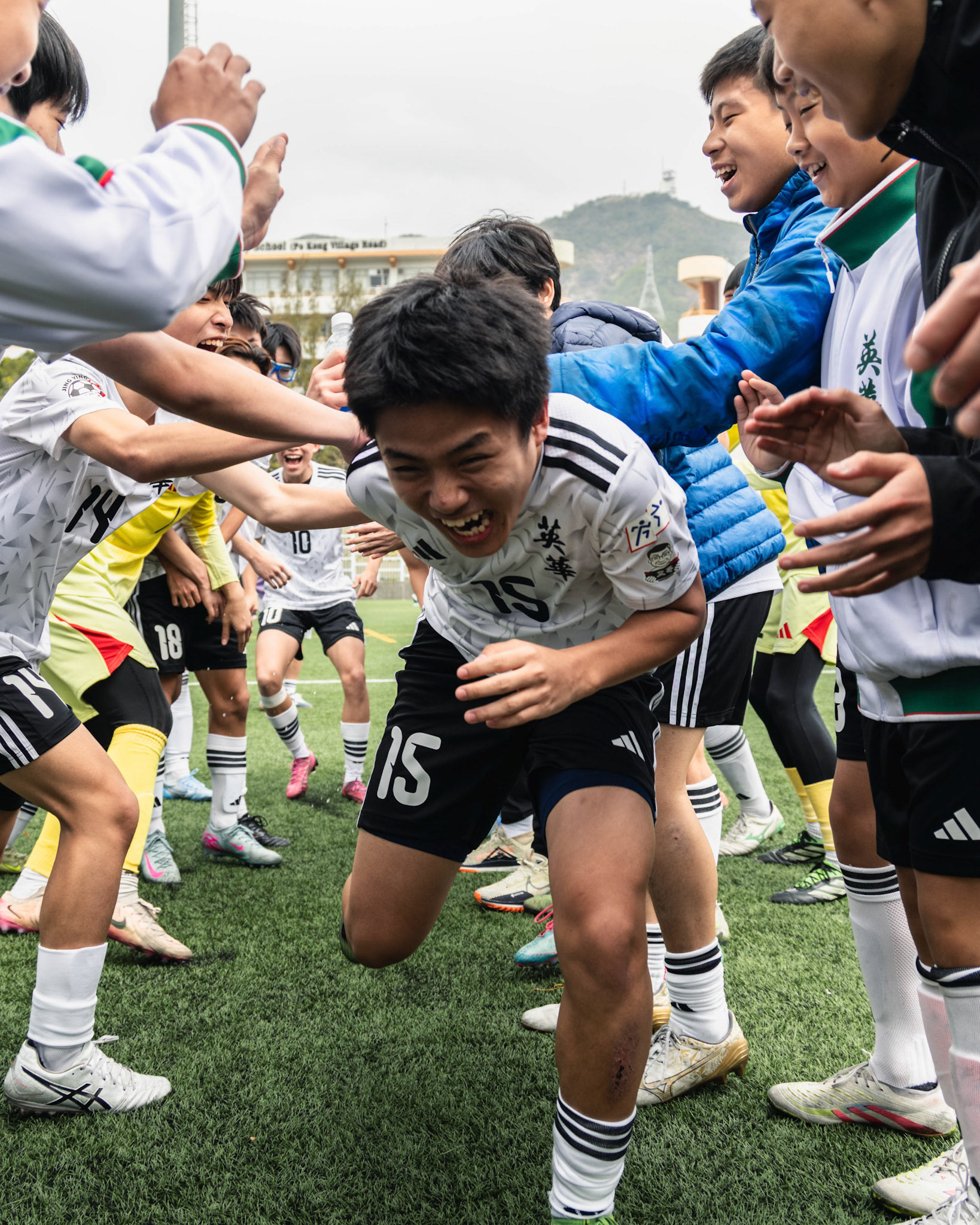 HONG KONG, China - FEBRUARY 09: during SamGor All Hong Kong Schools Jing Ying Football Tournament 2025-26 - Jockey Club Ti-I College vs Ying Wa College at Po Kong Village Road Park  Artificial Turf Soccer Pitch on February 9, 2026 in Hong Kong, China, (Photo by Jack Ng/)