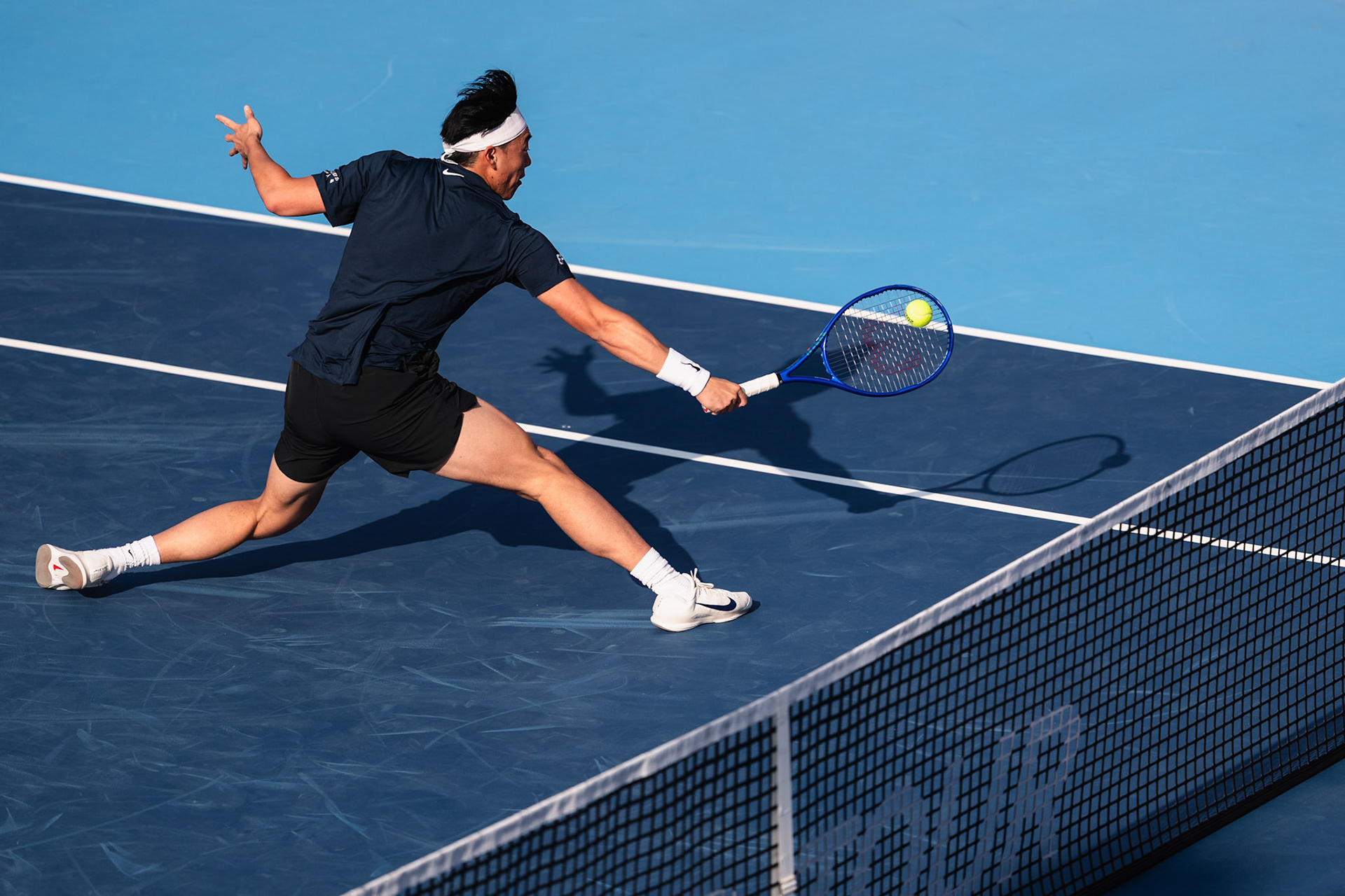 HONG KONG, China - JANUARY 06: Coleman Wong of Hong Kong, China hits the ball during the Bank of China Hong Kong Tennis Open 2026 (ATP 250) men's single round of 32 match against Mariano Navone of Argentina at Victoria Park Tennis Centre Court on January 6, 2026 in Hong Kong, China, (Photo by Jack Ng/Alamy Live News)