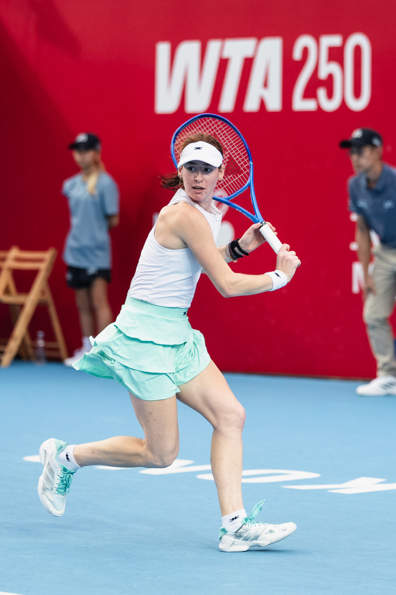 HONG KONG, China - Himeno Sakatsume of Japan play against Maya Joint during WTA 250 - Prudential Hong Kong Tennis Open at Victoria Park Tennis Court on October 31, 2025 in Hong Kong, China, (Photo by Jack Ng/Alamy Live News)