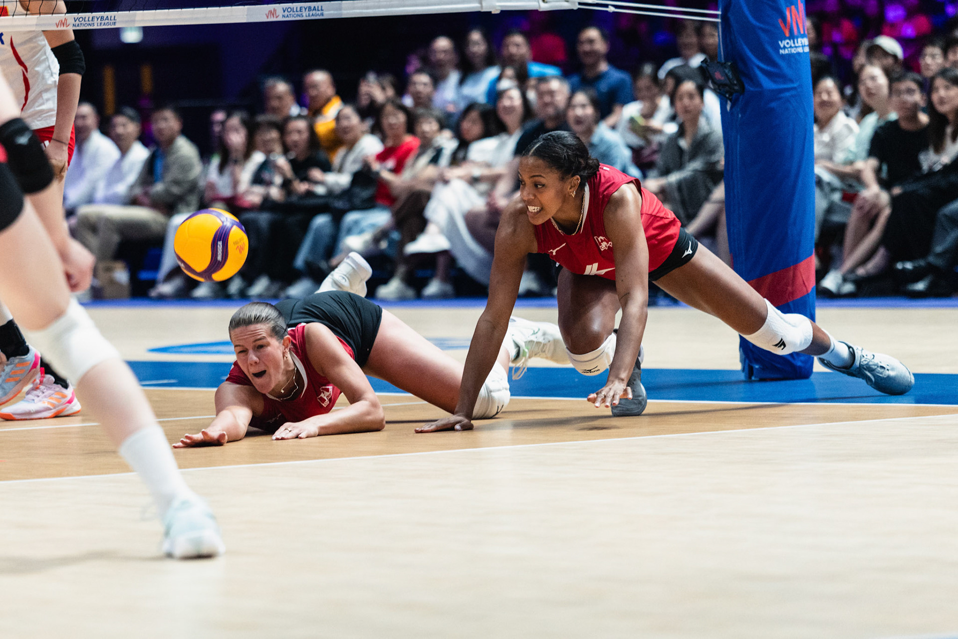 HONG KONG, China - JULY  08: Players of Canada in action during Volleyball Nations League Hong Kong 2026 at Kai Tak Arena on July 8, 2026 in Hong Kong, China, (Photo by Jack Ng/Alamy Live News)