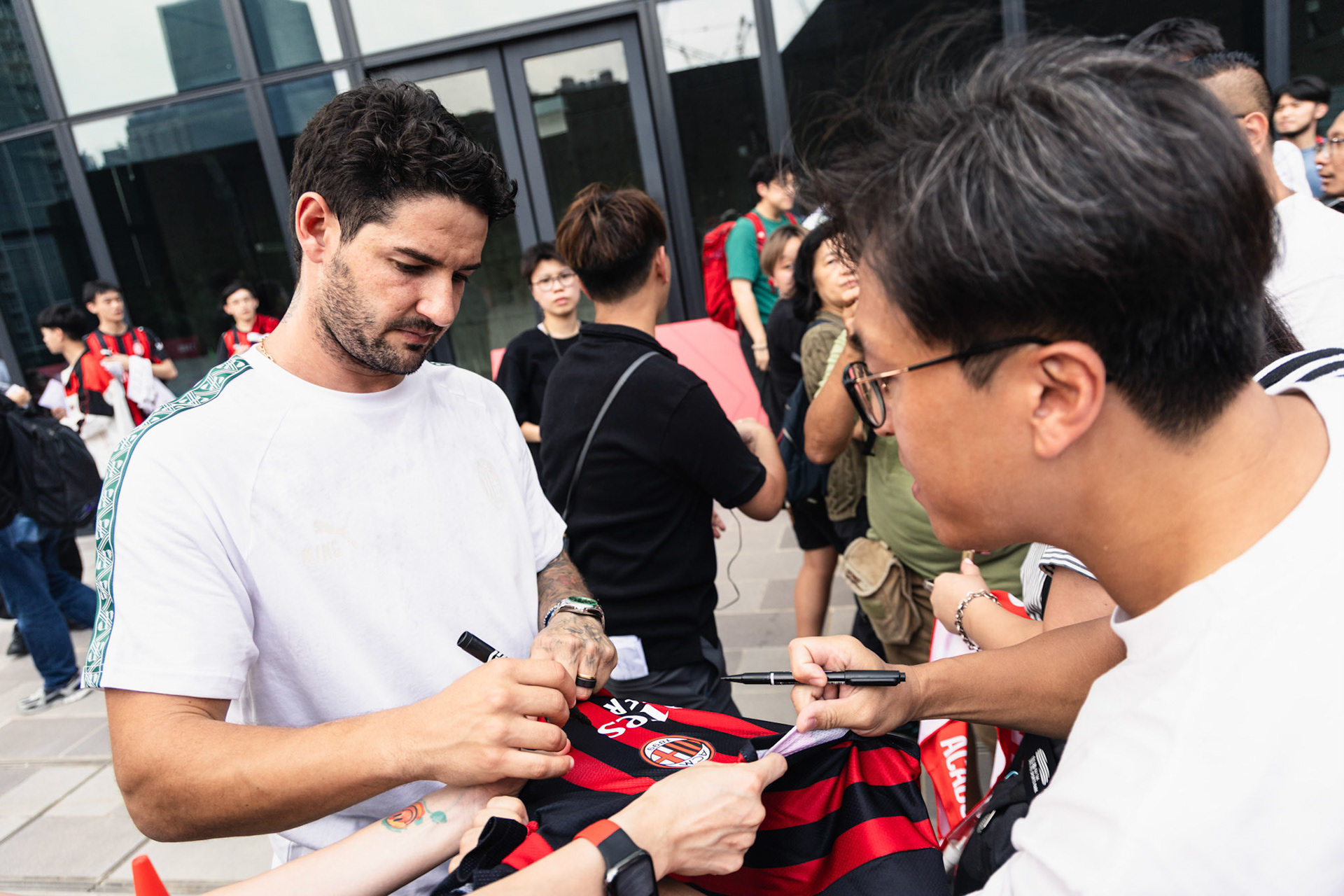 HONG KONG, China - JULY  25:  during AC Milan Kai Tak Soccer Activation at Kai Tak Mall 1 Rooftop on July 25, 2025 in Hong Kong, China, (Photo by Jack Ng/Pixel Images)