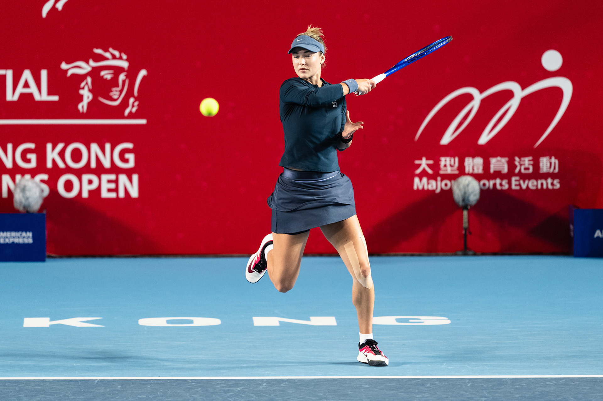 HONG KONG, China - Anna Kalinskaya of Russia play against Victoria Mboko of Canada during WTA 250 - Prudential Hong Kong Tennis Open at Victoria Park Tennis Court on October 31, 2025 in Hong Kong, China, (Photo by Jack Ng/Alamy Live News)