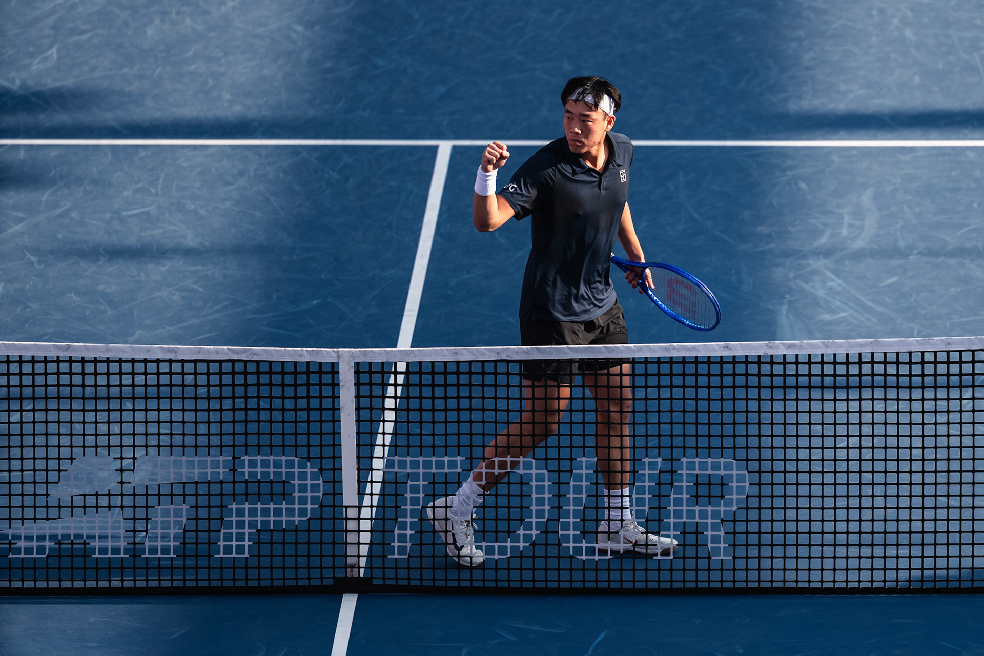 HONG KONG, China - JANUARY 06: during the Bank of China Hong Kong Tennis Open 2026 (ATP 250) men's single round of 32 match against xxx at Victoria Park Tennis Centre Court on January 6, 2026 in Hong Kong, China, (Photo by Jack Ng/Alamy Live News)