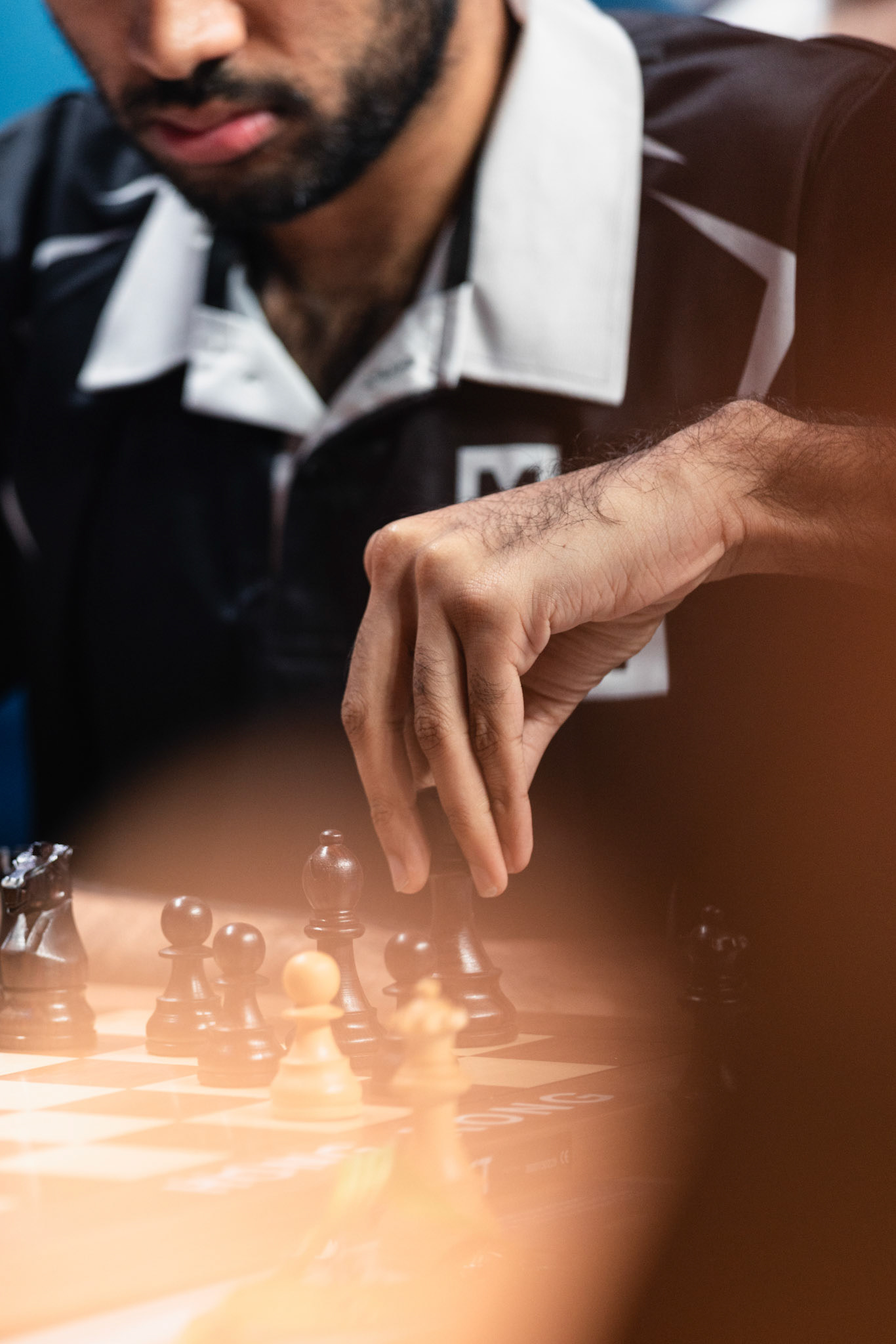 HONG KONG, China - JUNE 21: A detailed look of the chessboard during the FIDE World Team Rapid and Blitz Chess Championships 2026 at Queen Elizabeth Stadium on June 21, 2026 in Hong Kong, China, (Photo by Jack Ng/Alamy Live News)