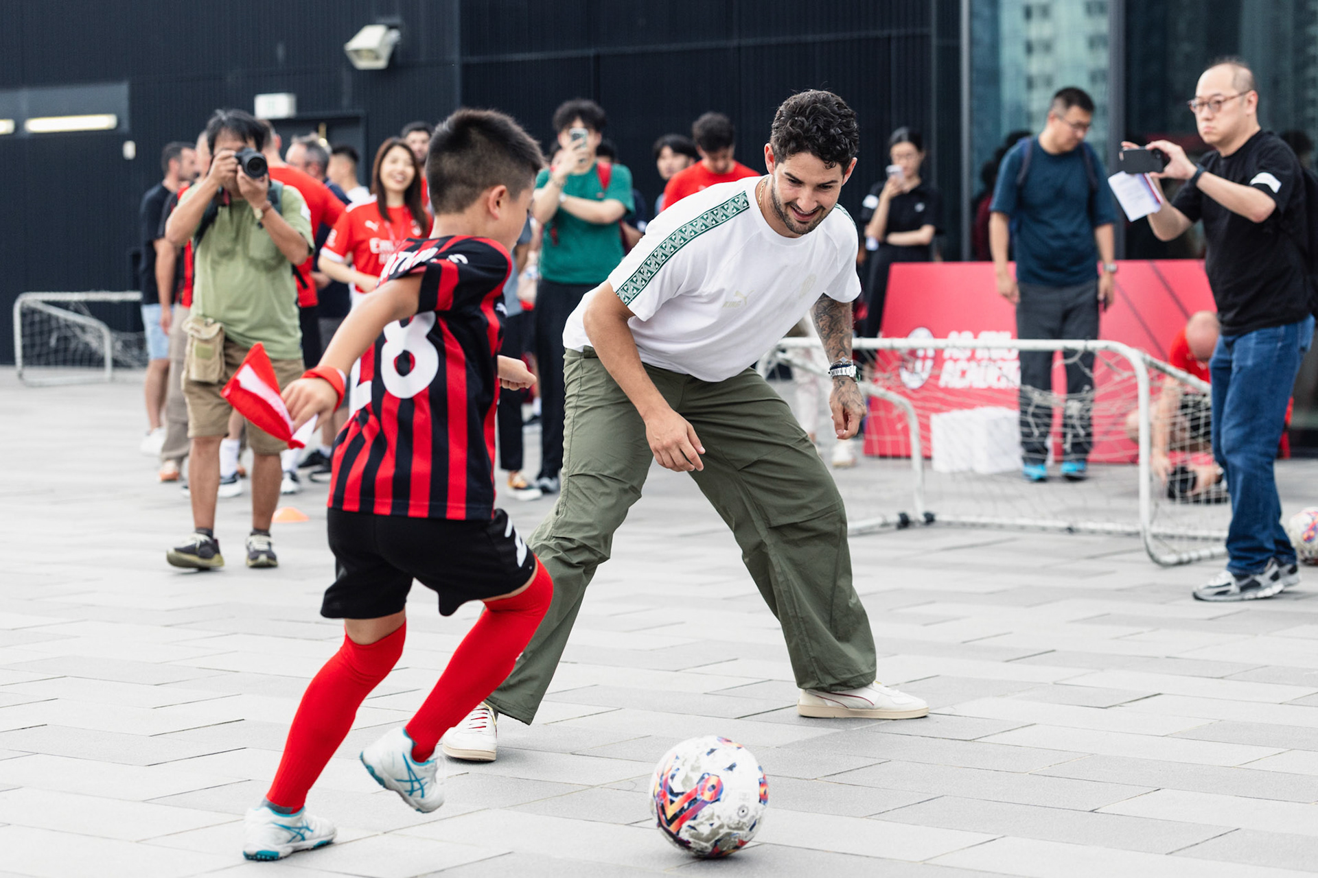 HONG KONG, China - JULY  25:  during AC Milan Kai Tak Soccer Activation at Kai Tak Mall 1 Rooftop on July 25, 2025 in Hong Kong, China, (Photo by Jack Ng/Pixel Images)