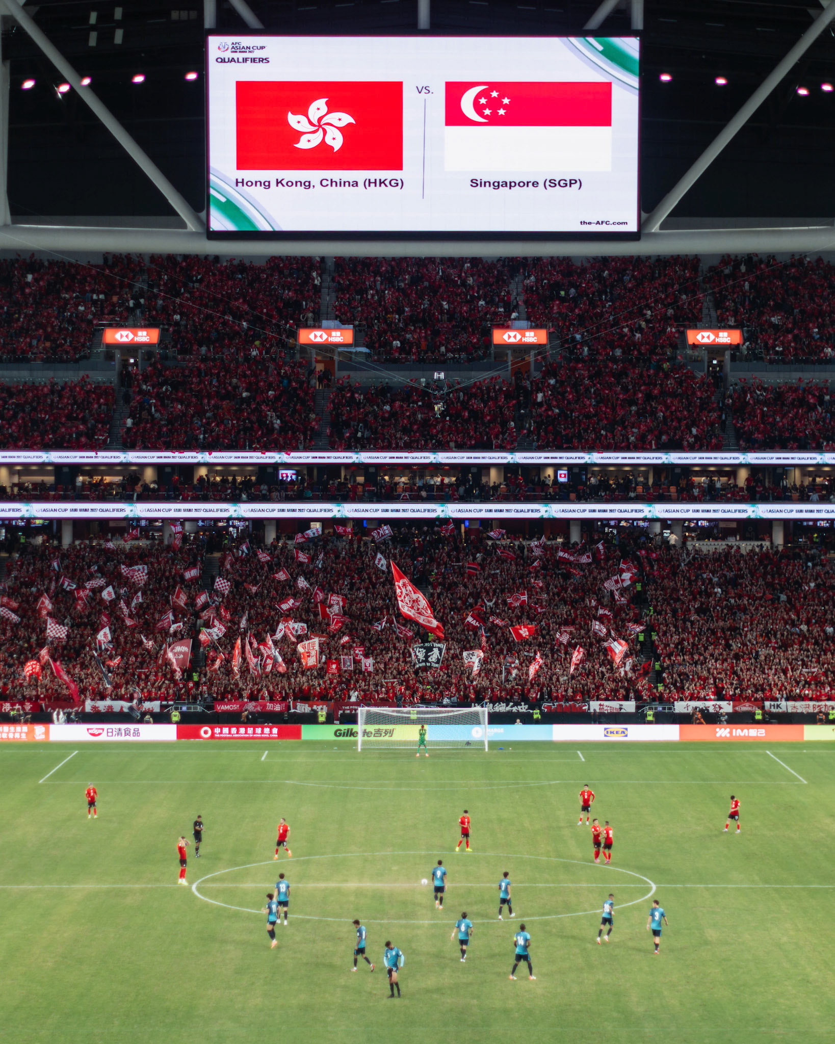 HONG KONG, China - NOVEMBER  18:  during 2027 Asian Cup Qualifers - Hong Kong, China vs Singapore at Kai Tak Stadium on November 18, 2025 in Hong Kong, China, (Photo by Jack Ng/Pixel Images)