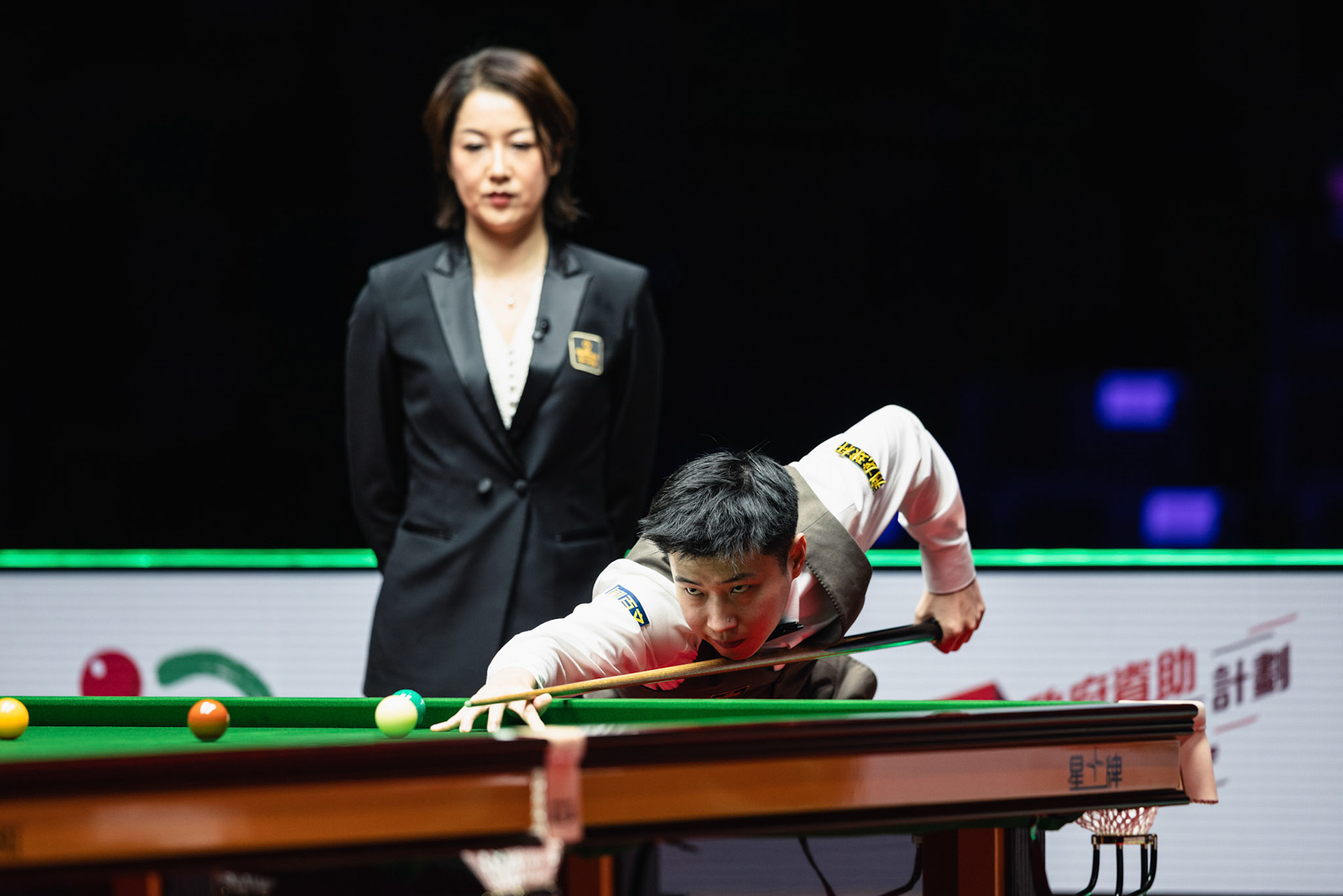 HONG KONG, China - FEBRUARY 05: Zhao Xintong of China plays a shot during WST World Grand Prix 2026 against Mark Selby of England at Kai Tak Arena on February 5, 2026 in Hong Kong, China, (Photo by Jack Ng/Alamy Live News)