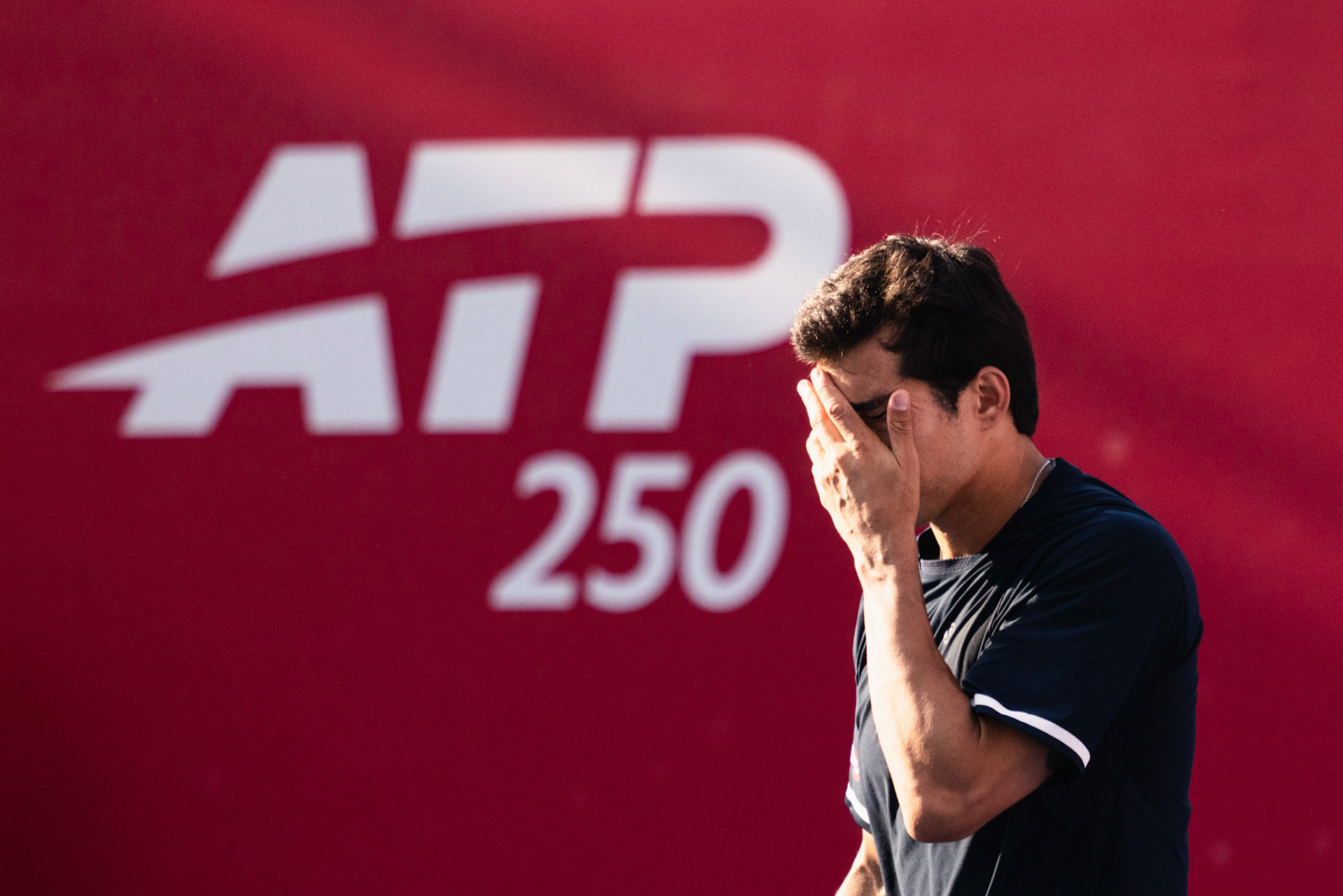 HONG KONG, China - JANUARY 04: Cristian Garin of Chile seen in action during Bank of China Hong Kong Tennis Open 2026 (ATP 250) men's single qualifying match against Michael Mmoh of the United States at Victoria Park Tennis Centre Court on January 4, 2026 in Hong Kong, China, (Photo by Jack Ng/Alamy Live News)