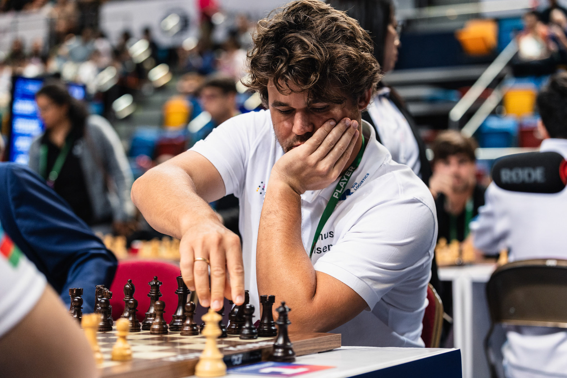 HONG KONG, China - JUNE 19: Magnus Carlsen of WR Chess competes during the round 10 of the FIDE World Team Rapid and Blitz Chess Championships 2026 at Queen Elizabeth Stadium on June 19, 2026 in Hong Kong, China, (Photo by Jack Ng/Alamy Live News)