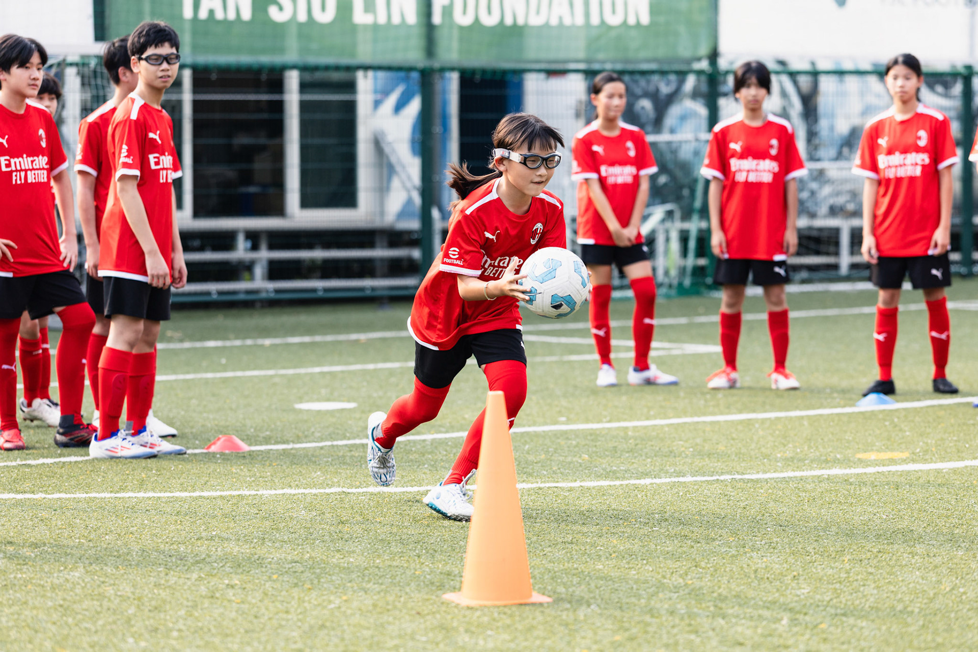 HONG KONG, China - JULY  25:  during AC Milan Kai Tak Soccer Activation at Kai Tak Mall 1 Rooftop on July 25, 2025 in Hong Kong, China, (Photo by Jack Ng/Pixel Images)