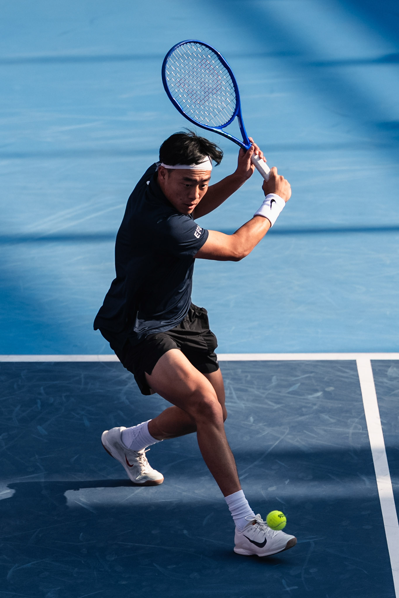 HONG KONG, China - JANUARY 06: during the Bank of China Hong Kong Tennis Open 2026 (ATP 250) men's single round of 32 match against xxx at Victoria Park Tennis Centre Court on January 6, 2026 in Hong Kong, China, (Photo by Jack Ng/Alamy Live News)