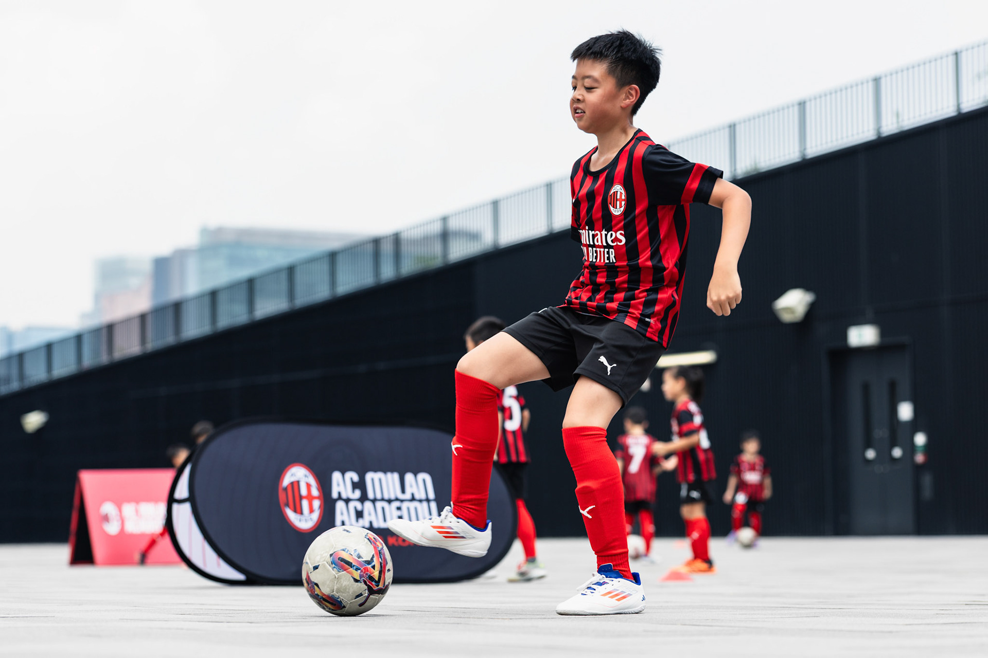 HONG KONG, China - JULY  25:  during AC Milan Kai Tak Soccer Activation at Kai Tak Mall 1 Rooftop on July 25, 2025 in Hong Kong, China, (Photo by Jack Ng/Pixel Images)