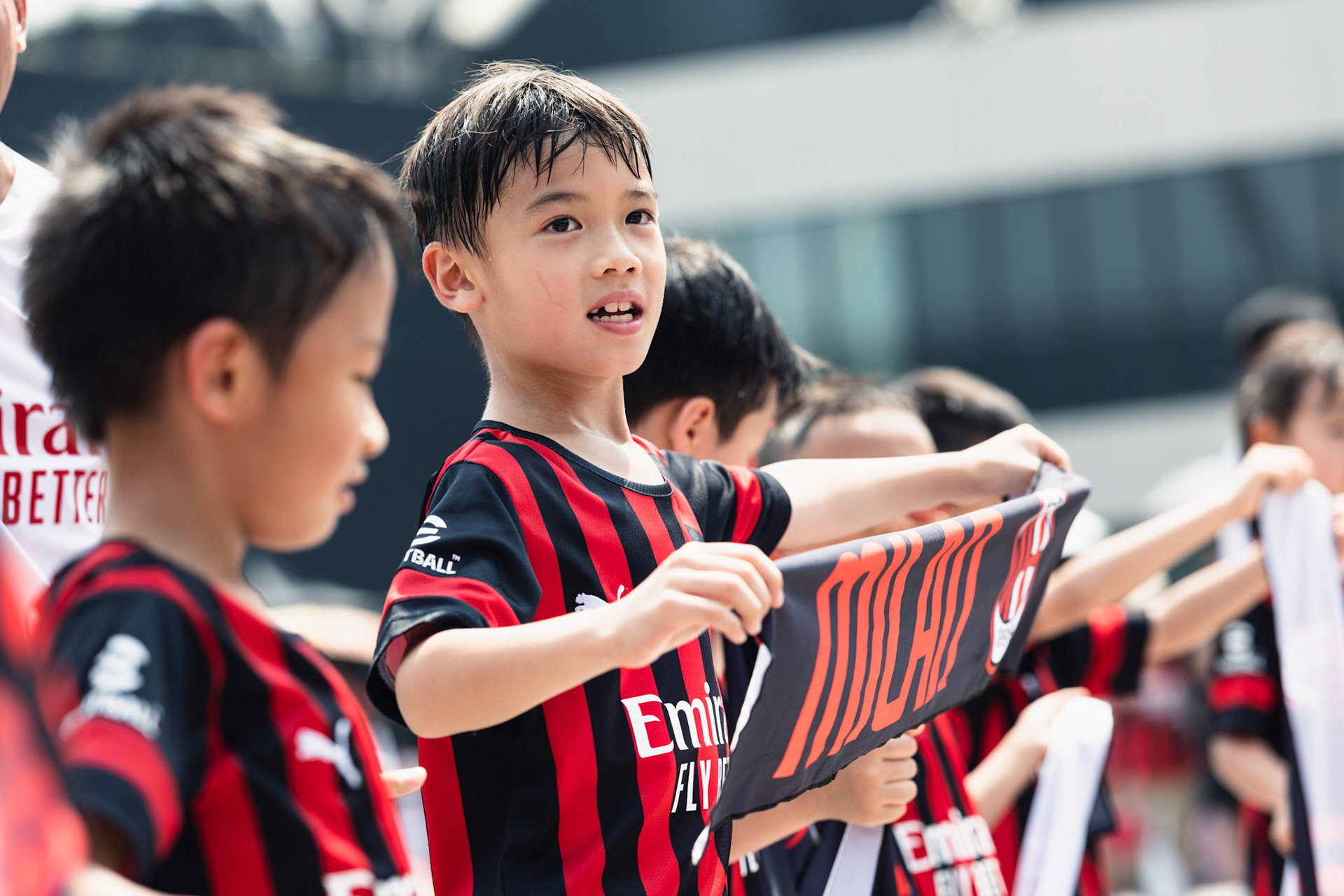 HONG KONG, China - JULY  25:  during AC Milan Kai Tak Soccer Activation at Kai Tak Mall 1 Rooftop on July 25, 2025 in Hong Kong, China, (Photo by Jack Ng/Pixel Images)