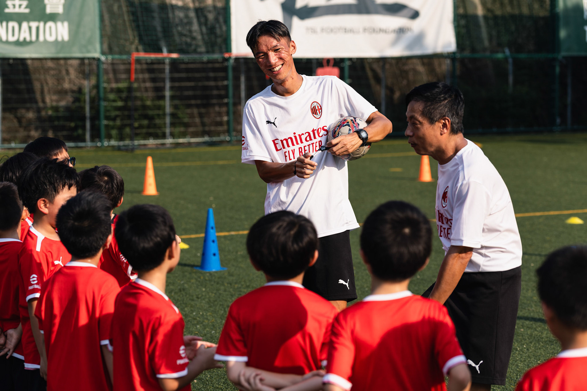 HONG KONG, China - JULY  25:  during AC Milan Kai Tak Soccer Activation at Kai Tak Mall 1 Rooftop on July 25, 2025 in Hong Kong, China, (Photo by Jack Ng/Pixel Images)