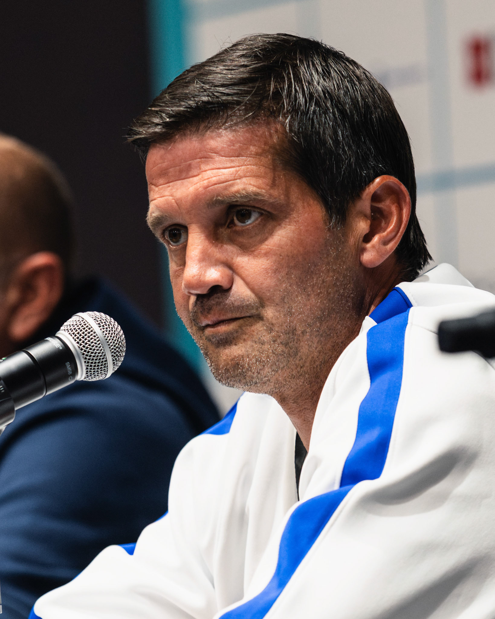 HONG KONG, China - JULY  31: Cristian Chivu, head coach of Inter Milan and Nicolo Barella of Inter Milan speak during Hong Kong Football Festival (HKFF) 2026 Pre-match press conference at Kai Tak Stadium on July 31, 2026 in Hong Kong, China, (Photo by Jack Ng/ Alamy Live News)