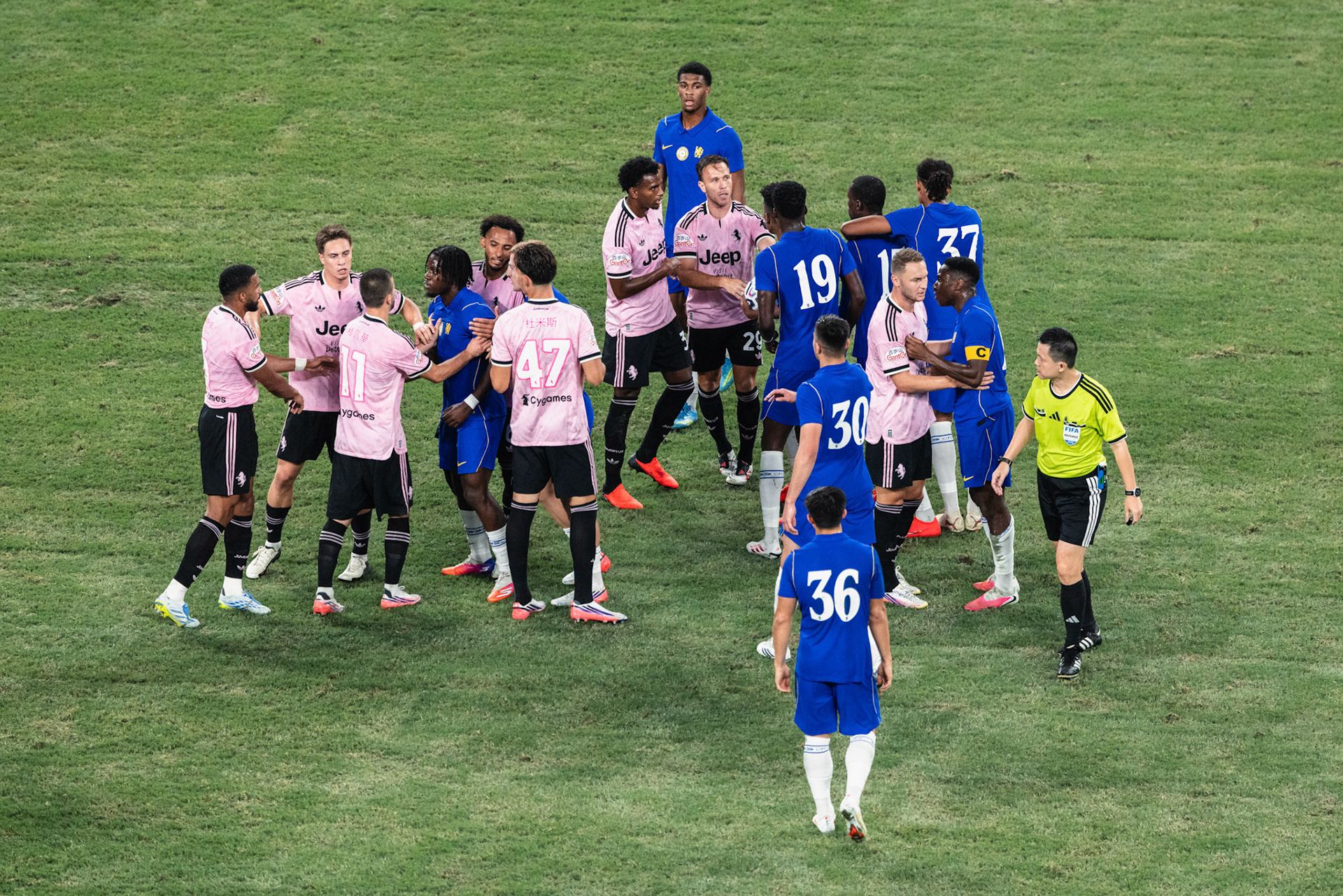 HONG KONG, China - AUGUST 05: Players of Chelsea and Juventus in action during Hong Kong Football Festival (HKFF) 2026 - Chelsea vs Juventus at Kai Tak Stadium on August 5, 2026 in Hong Kong, China, (Photo by Jack Ng/Alamy Live News)