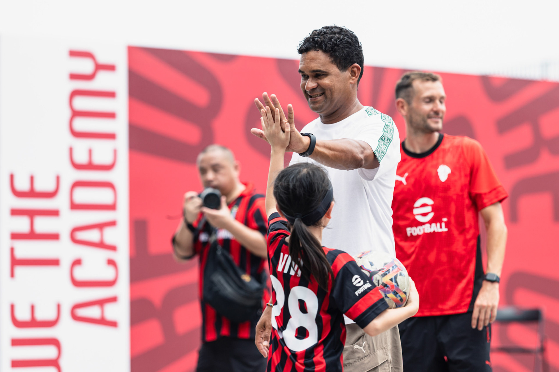 HONG KONG, China - JULY  25:  during AC Milan Kai Tak Soccer Activation at Kai Tak Mall 1 Rooftop on July 25, 2025 in Hong Kong, China, (Photo by Jack Ng/Pixel Images)