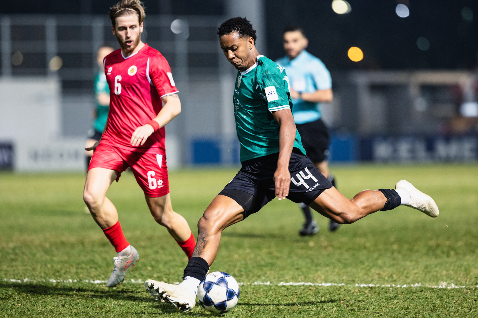 Mong Kok Stadium, HONG KONG, China - Weverton of Tai Po Football Club shoots inside the box during AFC Champions League TWO - Tai Po Football Club vs Cong An Honoi FC at Mong Kok Stadium on December 11, 2025 in Hong Kong, China, (Photo by Jack Ng/Alamy Live News)